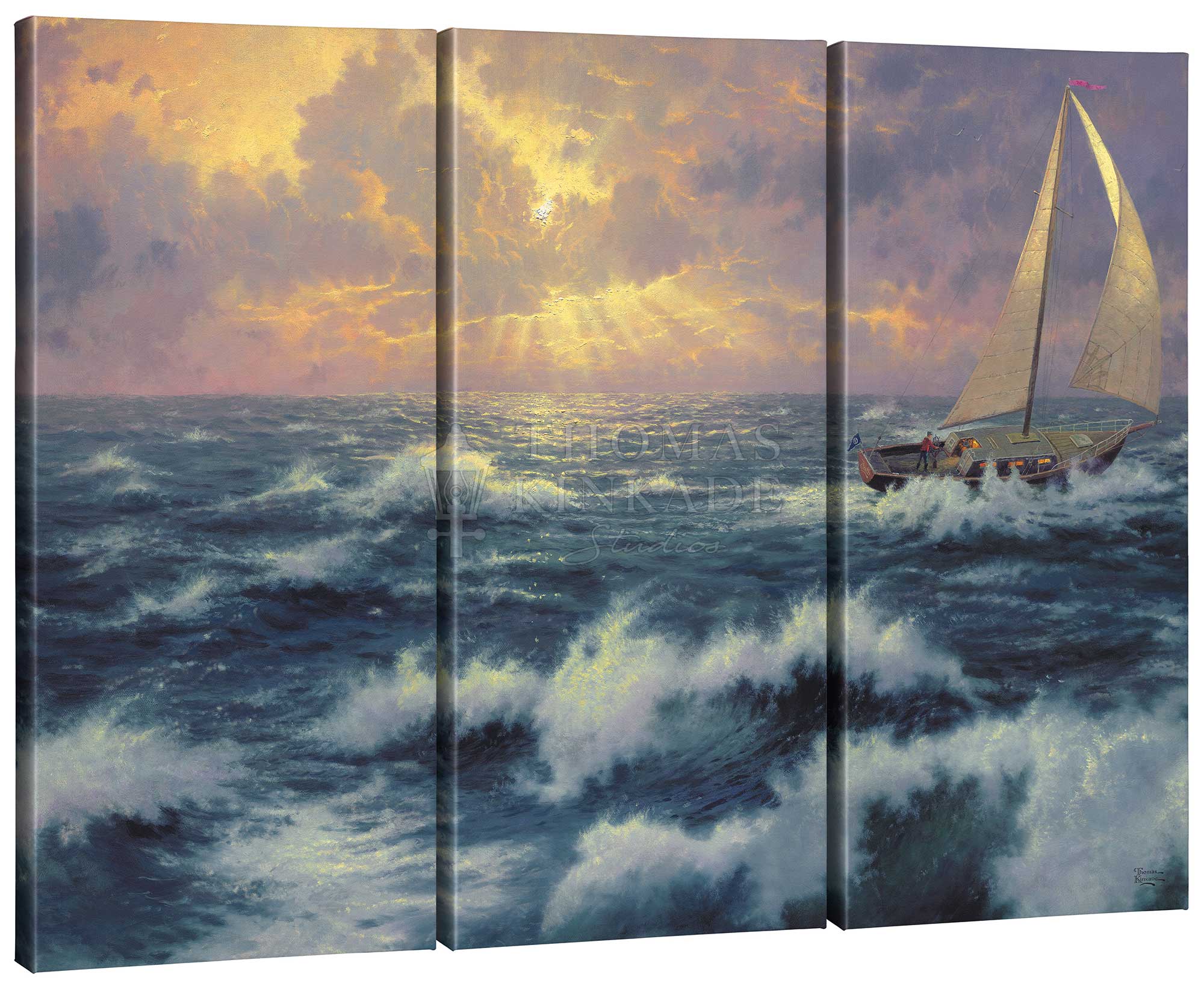Perseverance - 36" x 48" (Set of 3) Triptych Giclee Canvas