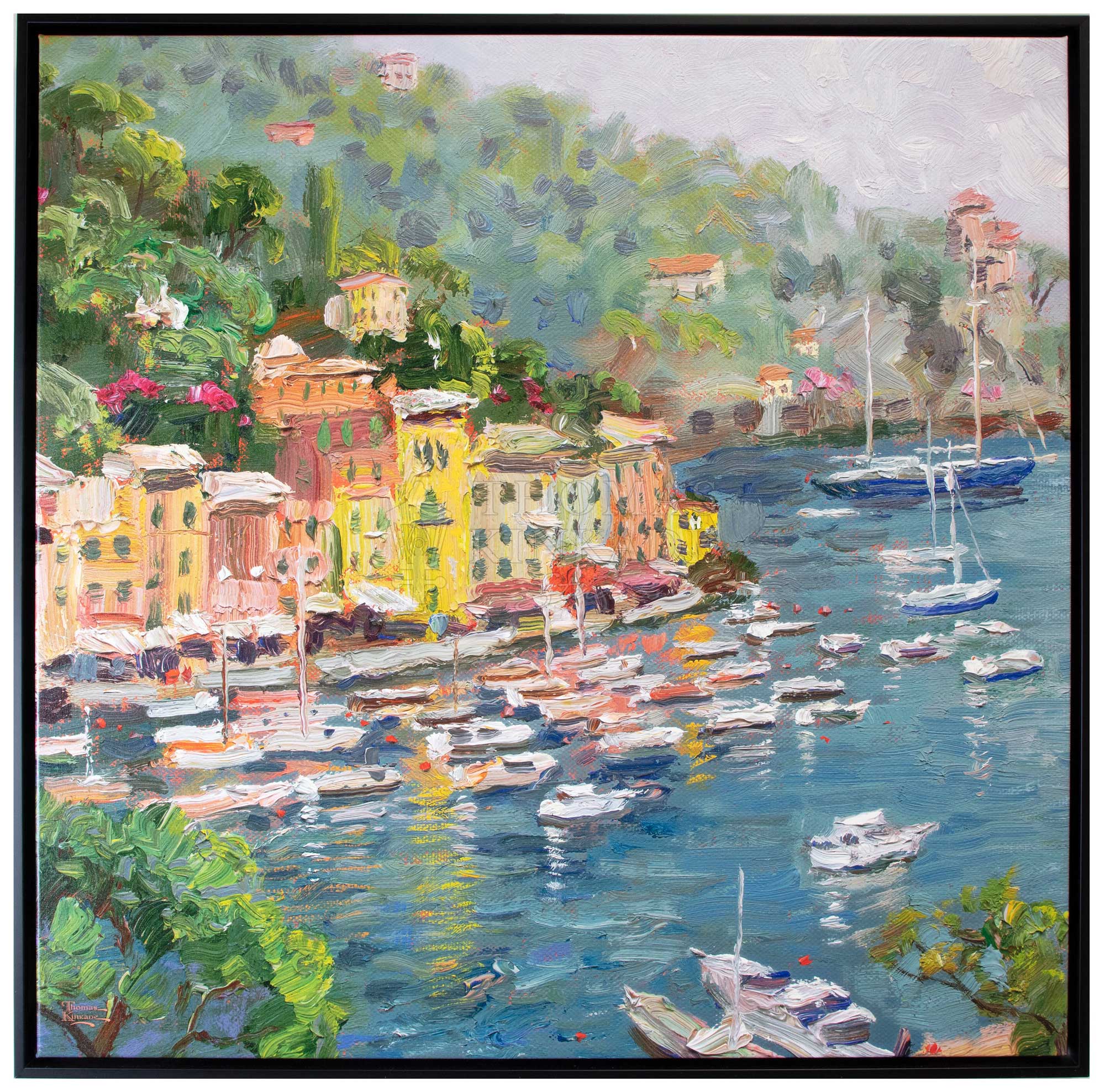 Portofino - 36" X 36" Canvas Wall Mural (Onyx Black Frame)