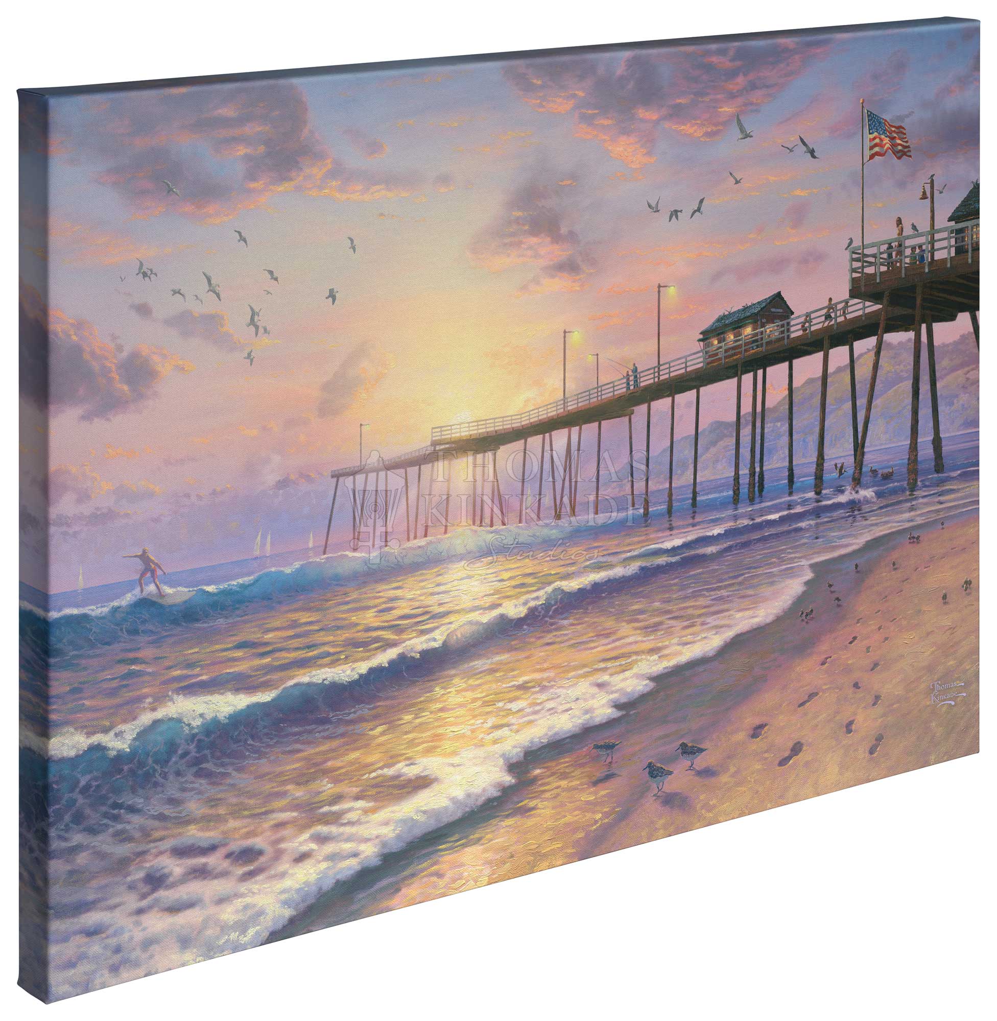 Footprints in the Sand - 24" X 36" Gallery Wrapped Canvas - Image 2