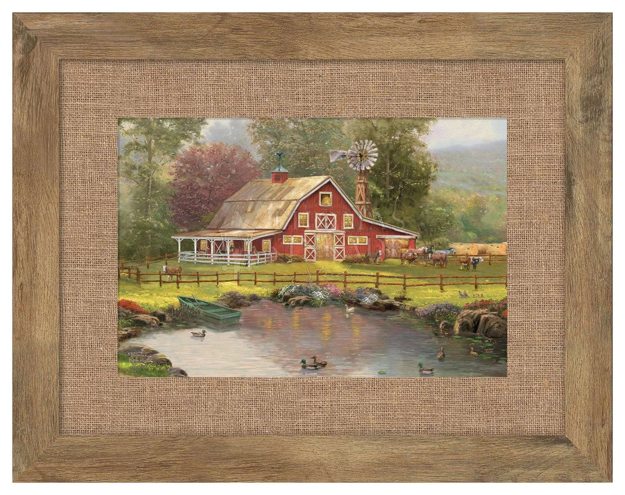 Red Barn Retreat - 10.5" x 15.75" Framed Print