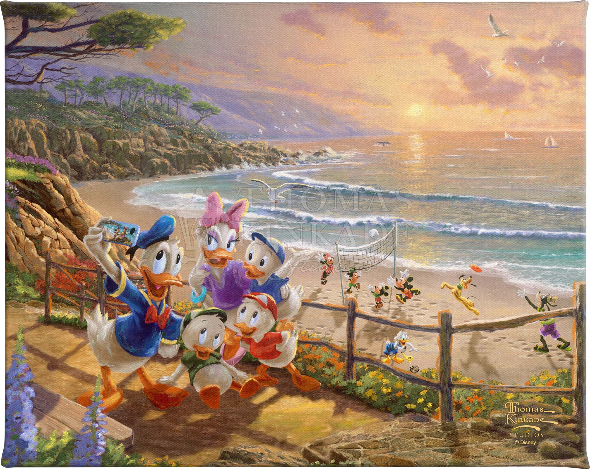 Disney Donald and Daisy - A Duck Day Afternoon - 8" X 10" Gallery Wrapped Canvas