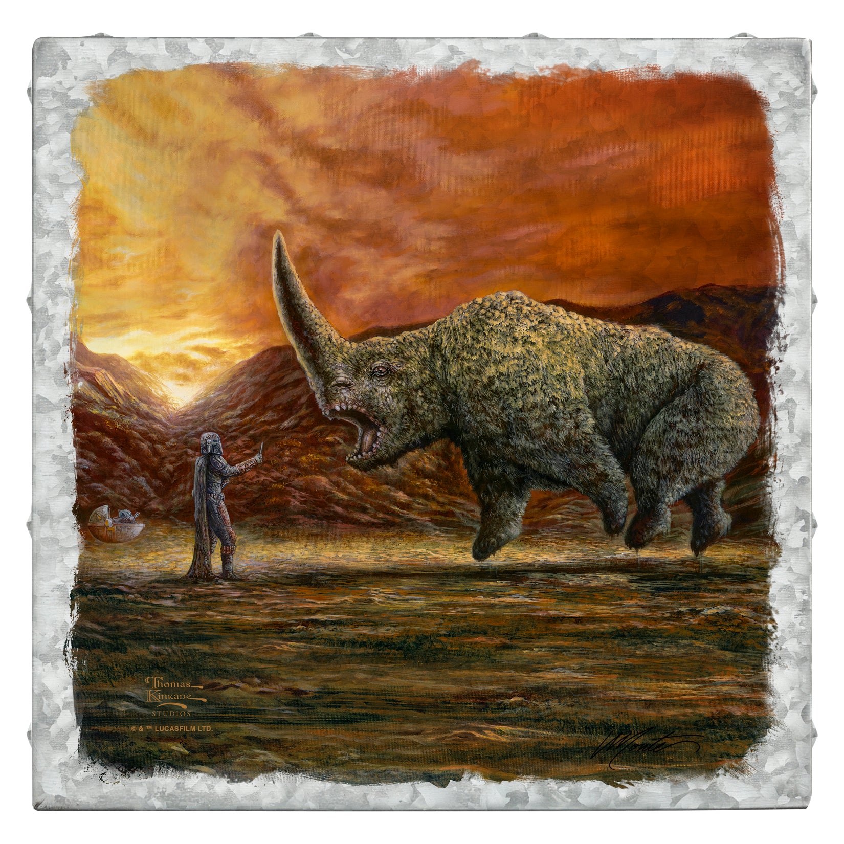 The Mandalorian™ - The Mudhorn™ - 14" x 14" Metal Box Art