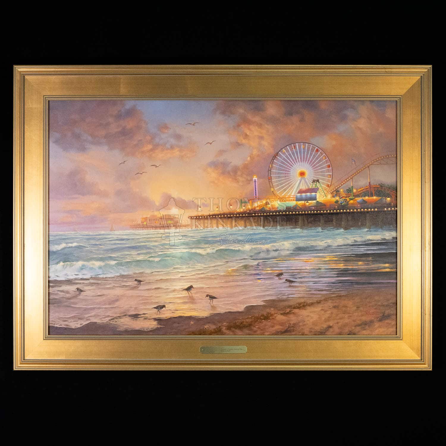 *Original Study* Sunset at Santa Monica Pier by Thomas Kinkade Studios 20" x 30"