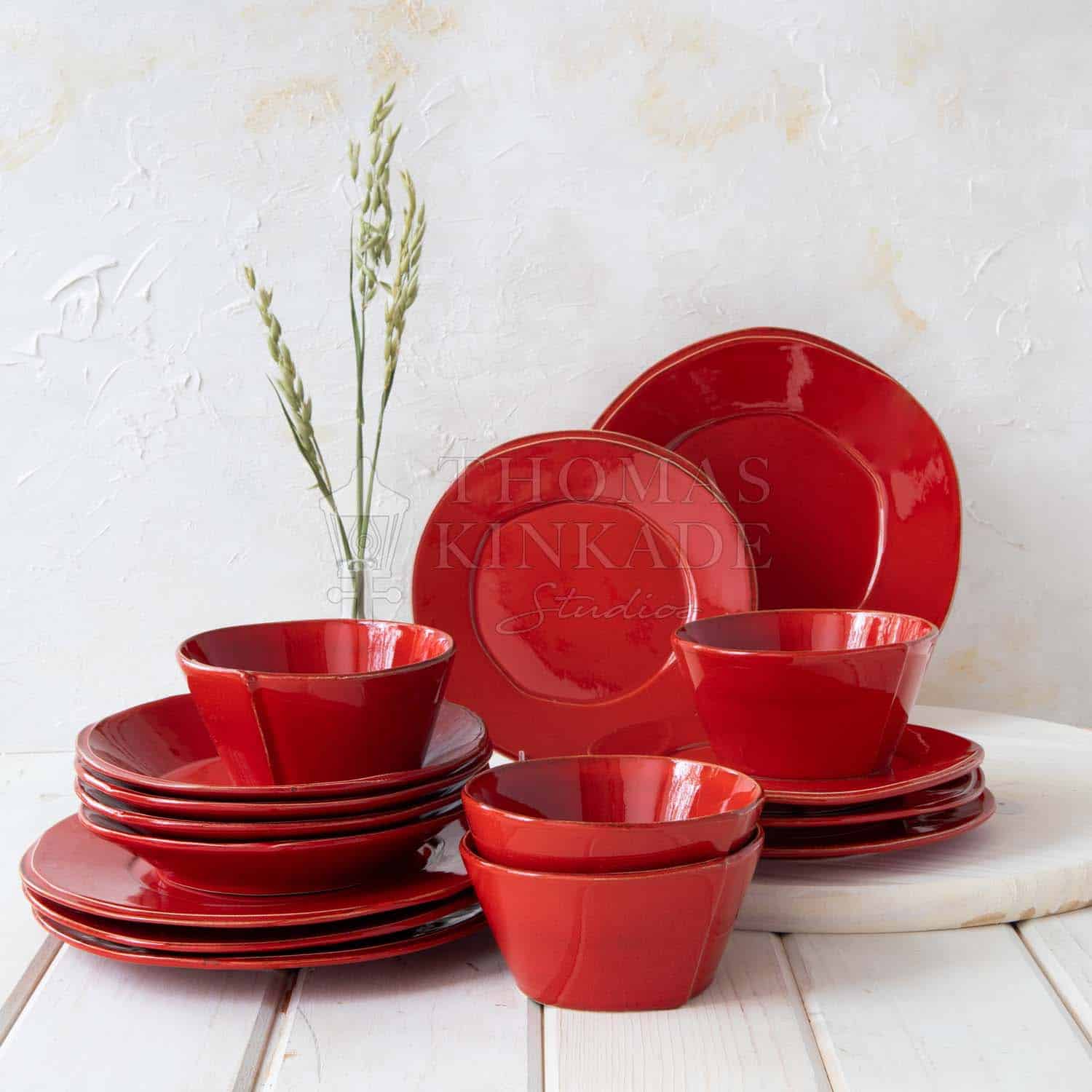 Italian Dinnerware Place Setting - Poppy (4-piece Set)