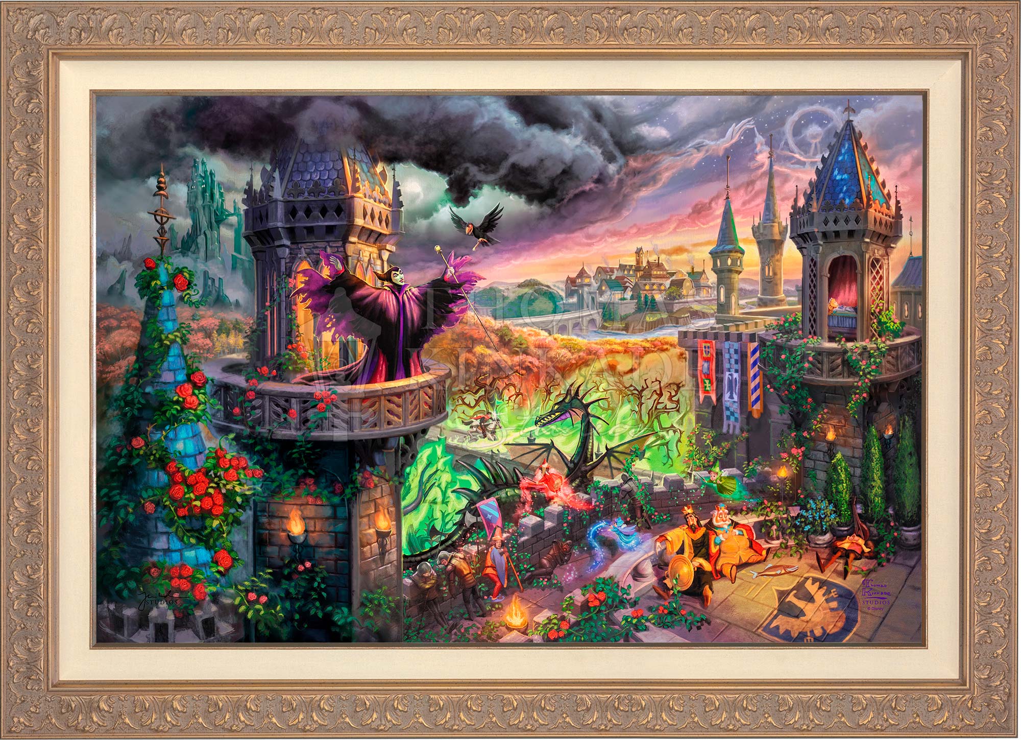 *RARE* Disney Maleficent Estate Edition Canvas Dark Pewter 12" x 18" #1 - Image 7