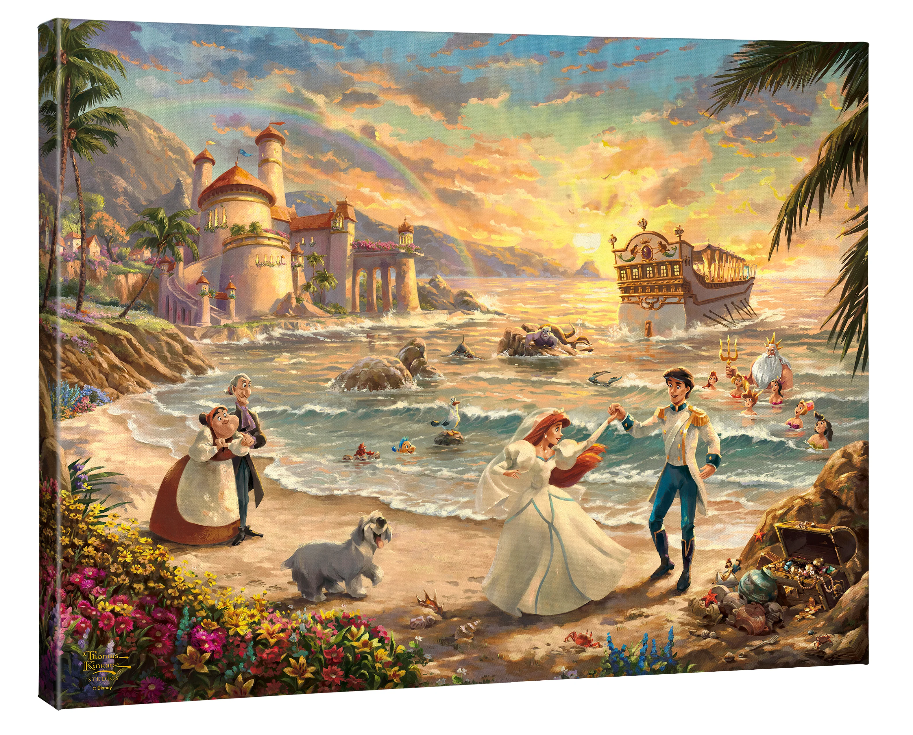 Disney The Little Mermaid Celebration of Love - 24" x 30" Gallery Wrapped Canvas - Image 2