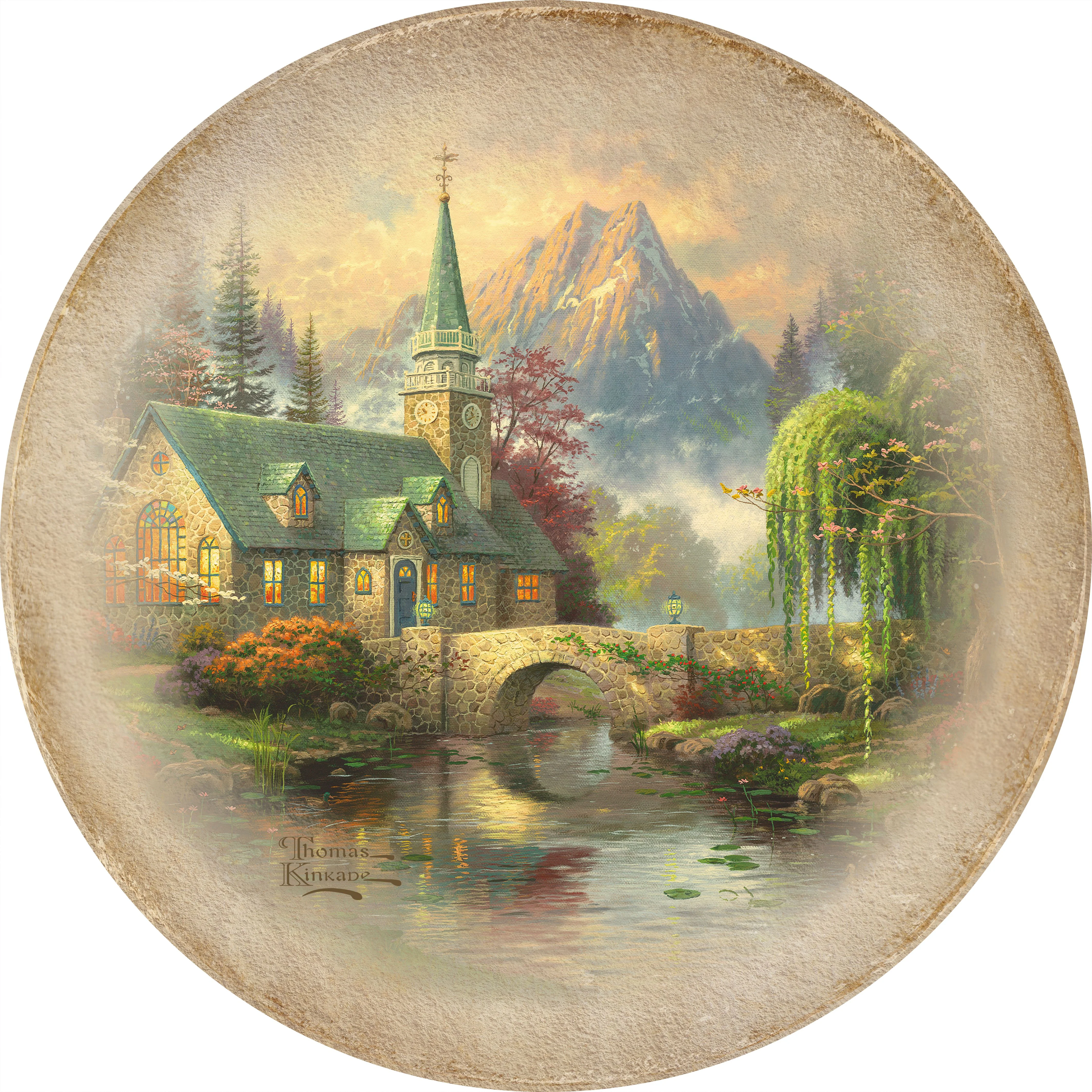 Dogwood Chapel - 12.5" Round Wood Sign