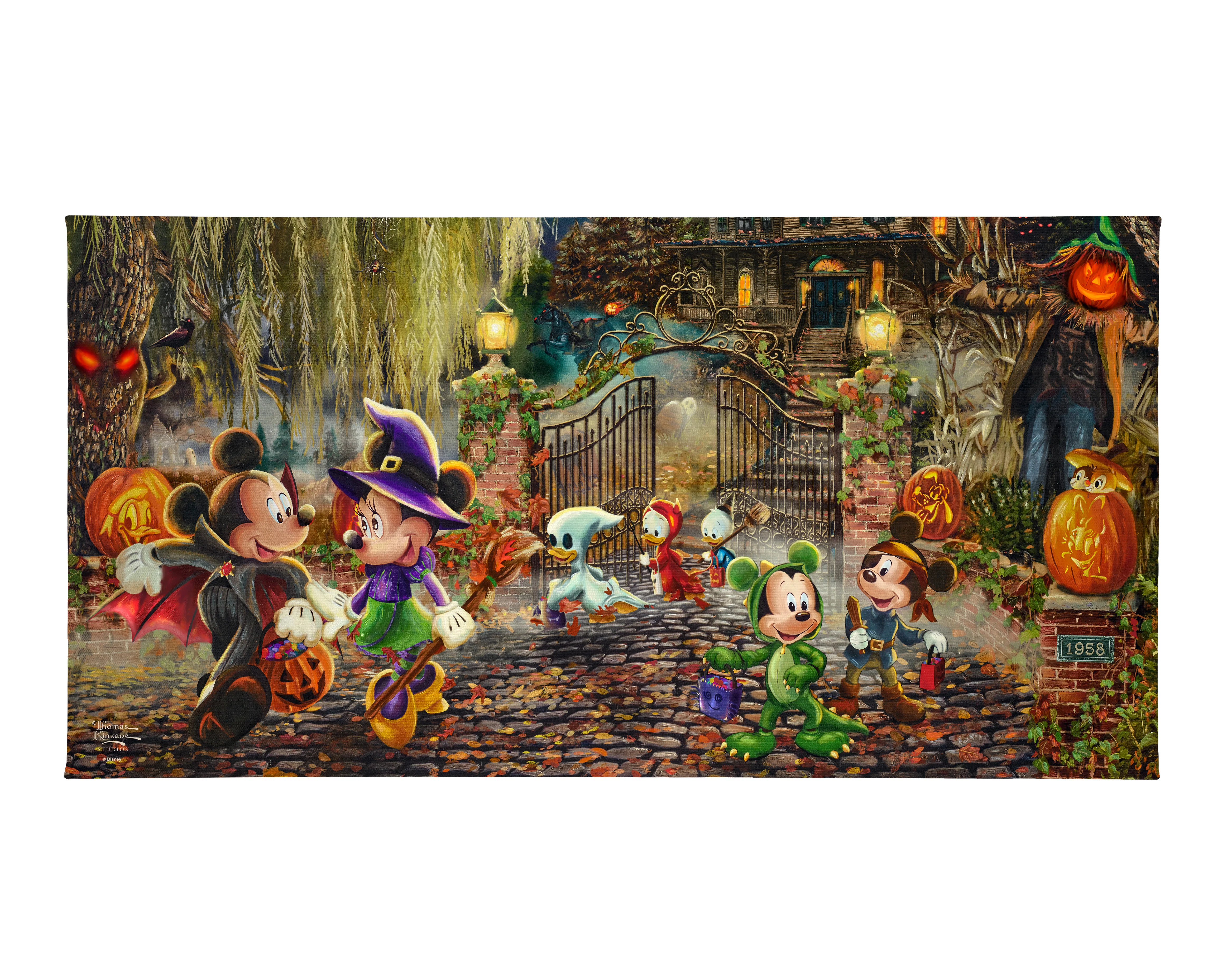 Disney Mickey and Minnie Halloween Fun - 16" x 31" Gallery Wrapped Canvas