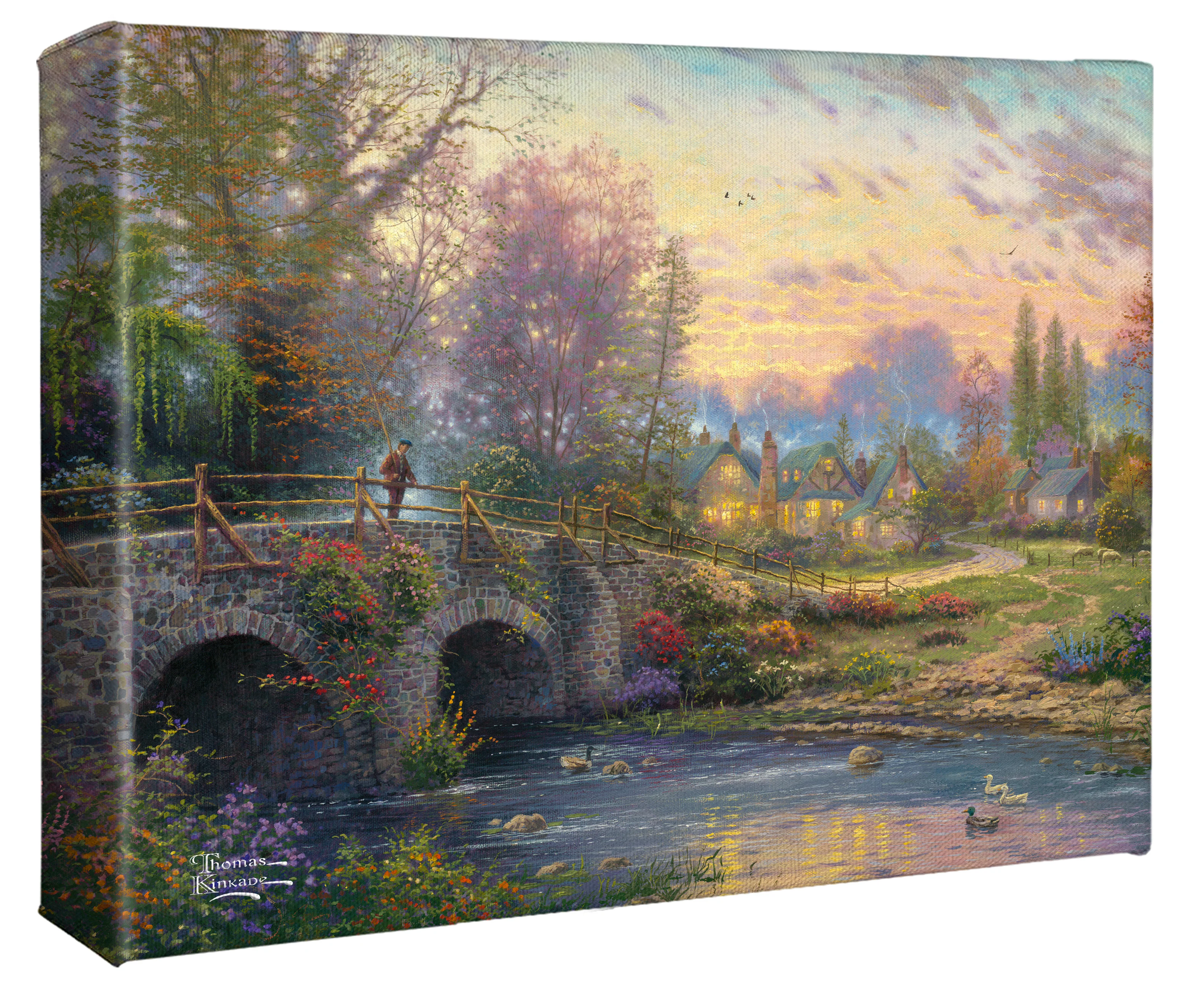 Cobblestone Evening - 8" x 10" Gallery Wrapped Canvas - Image 2