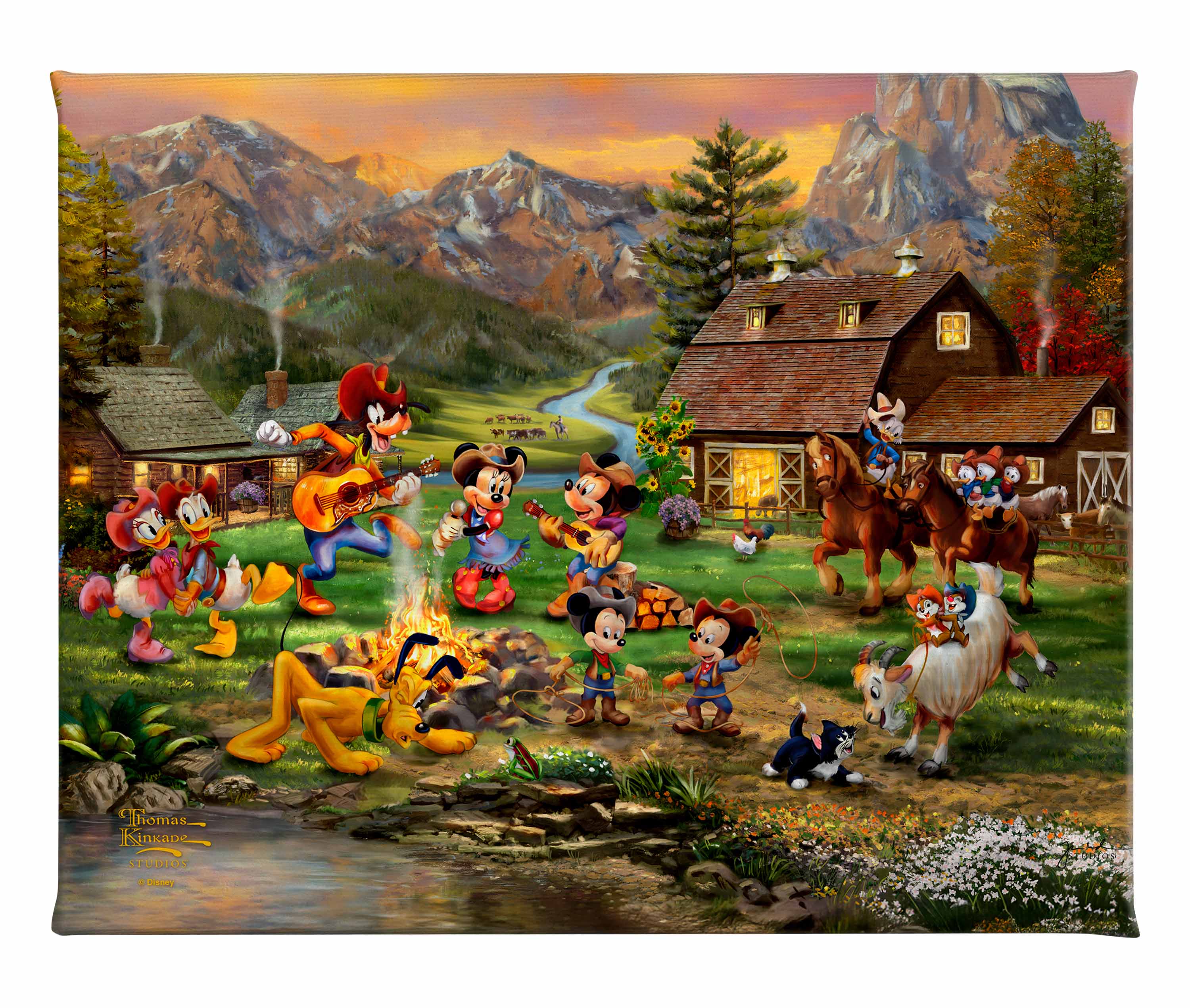 Disney Mickey and Minnie Rocky Mountain Round-Up - 8" x 10" Gallery Wrapped Canvas