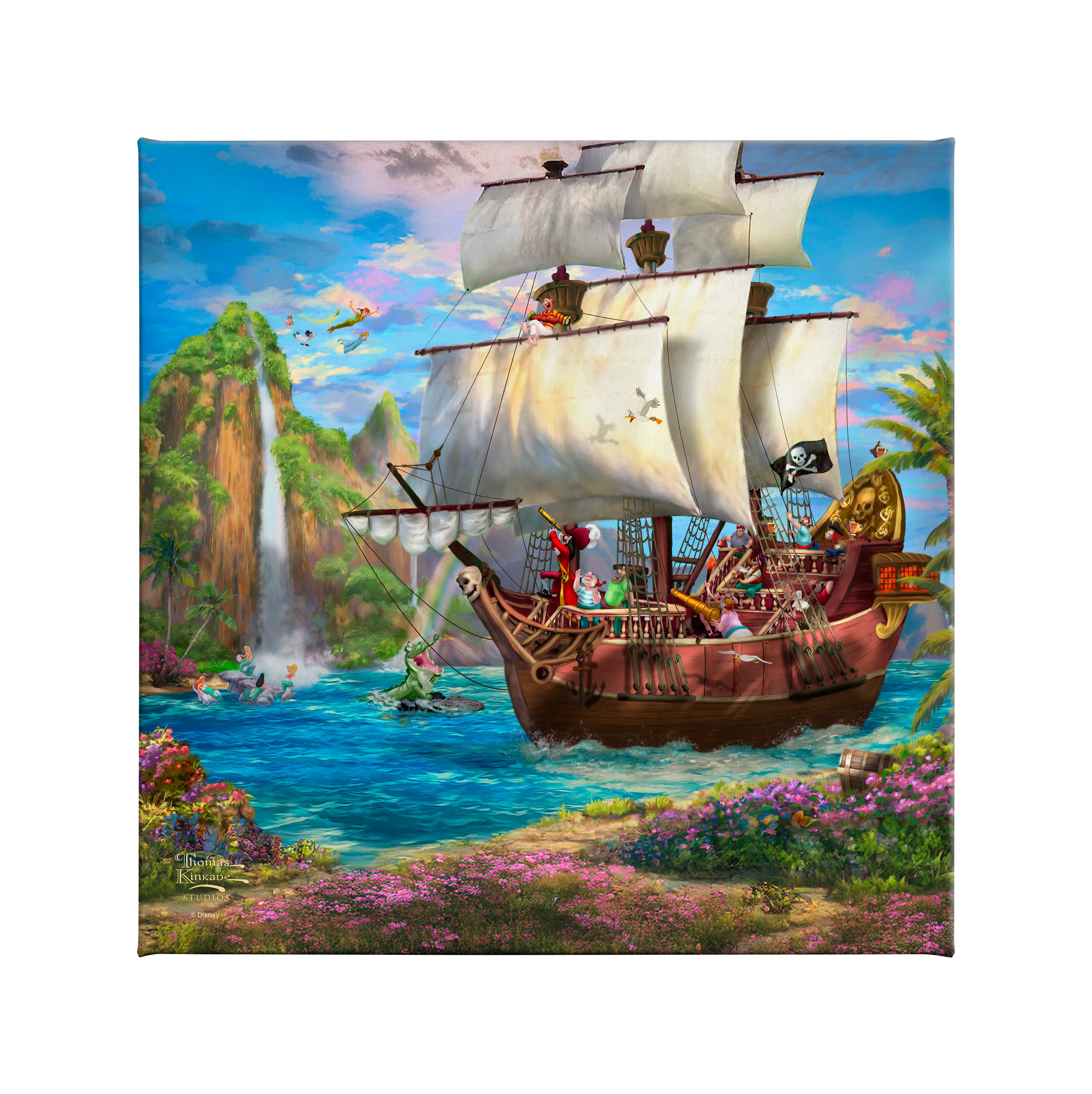 Disney Captain Hook's Never Land Voyage - 14" x 14" Gallery Wrapped Canvas