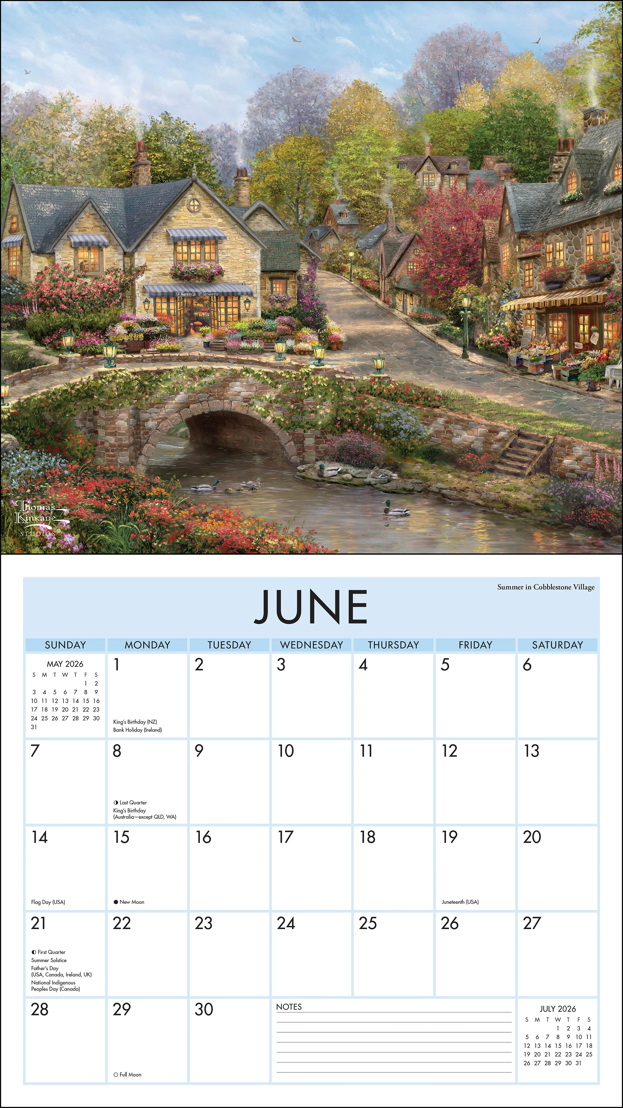 Thomas Kinkade Studios 2026 Deluxe Wall Calendar - Image 4