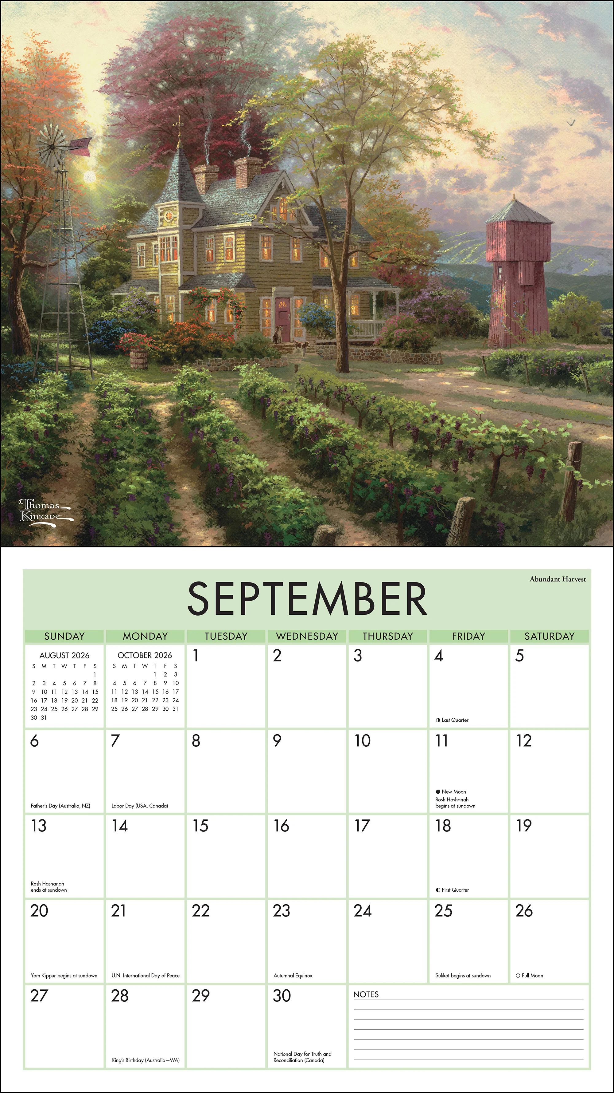 Thomas Kinkade Studios 2026 Deluxe Wall Calendar - Image 5