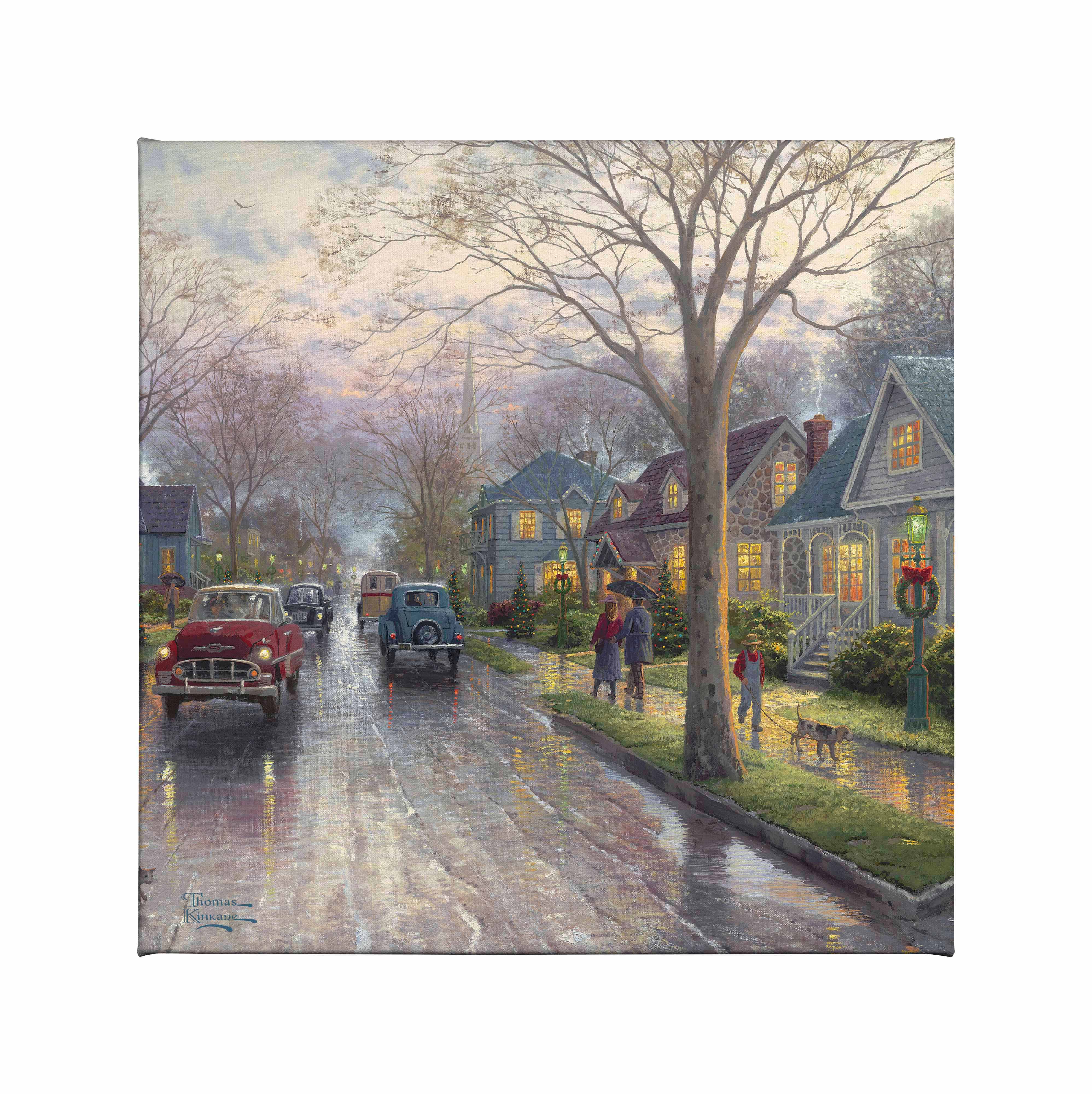 Hometown Christmas - 14" x 14" Gallery Wrapped Canvas