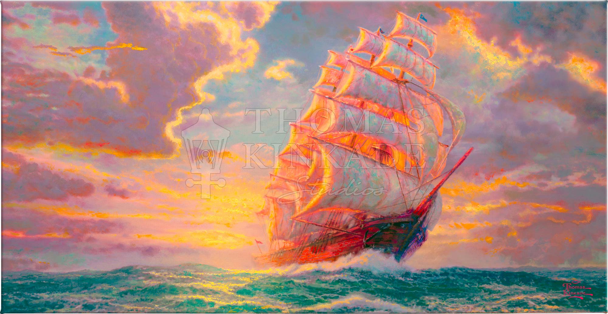 Courageous Voyage - 16" x 31" Gallery Wrapped Canvas