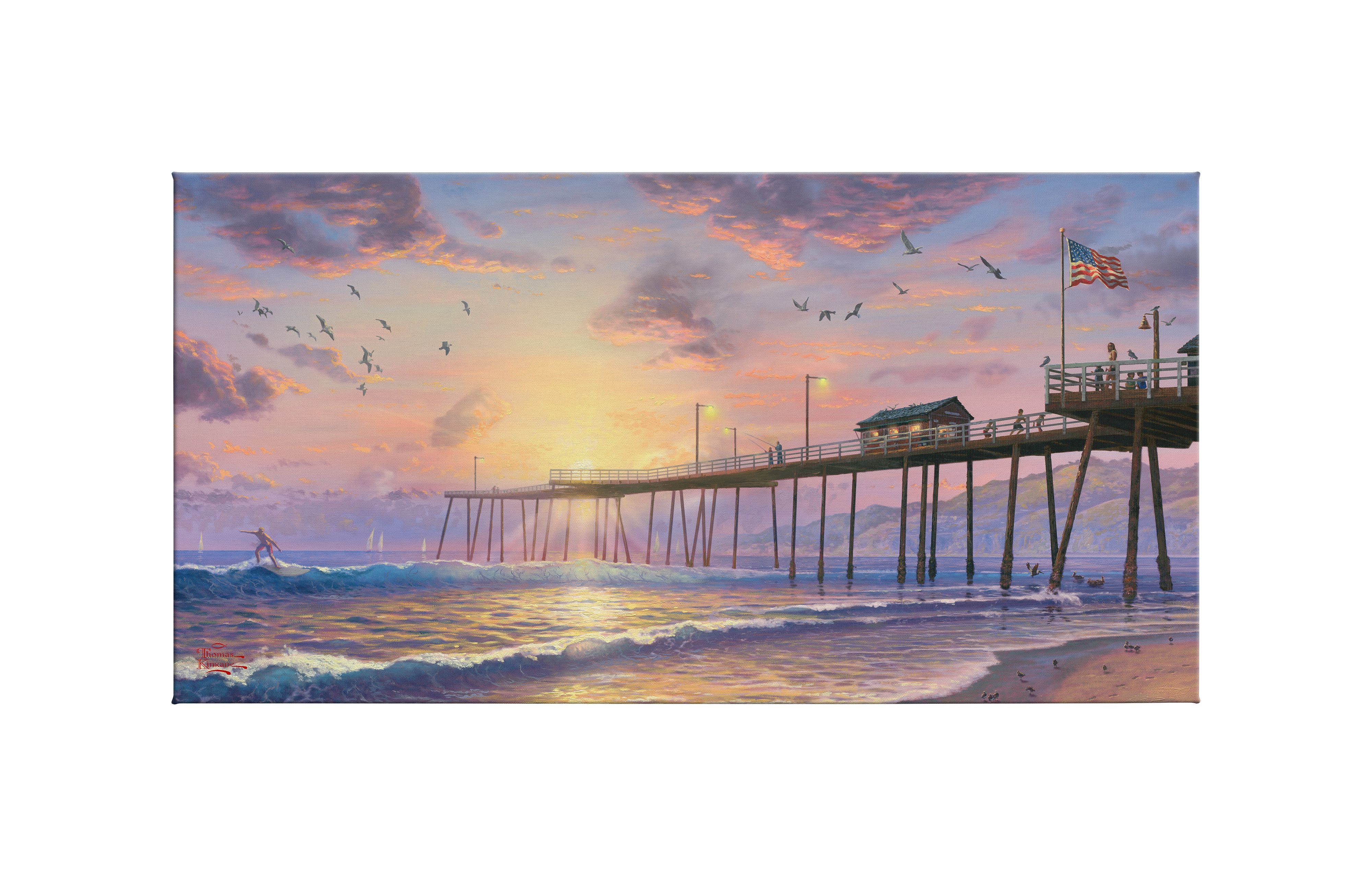 Footprints in the Sand - 16" x 31" Gallery Wrapped Canvas