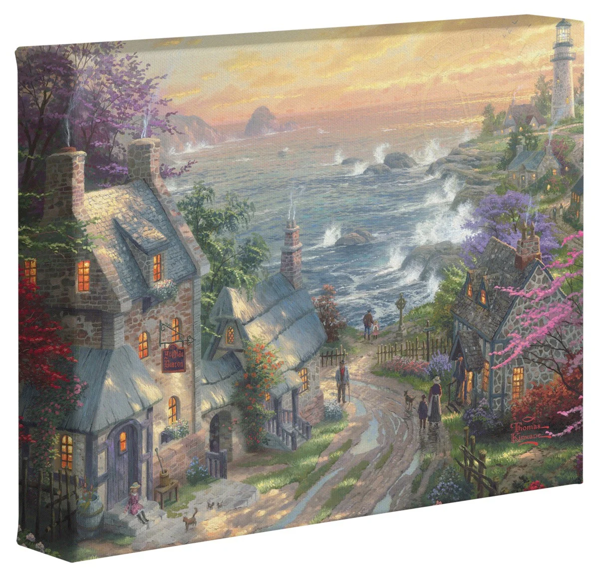 The Village Lighthouse - 8" x 10" Gallery Wrapped Canvas - Image 2