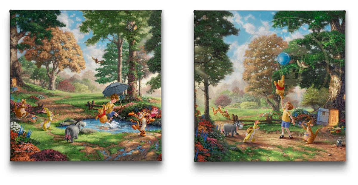 Disney Winnie the Pooh Collection (Set of 2 Wraps) - 14" x 14" Gallery Wrapped Canvas