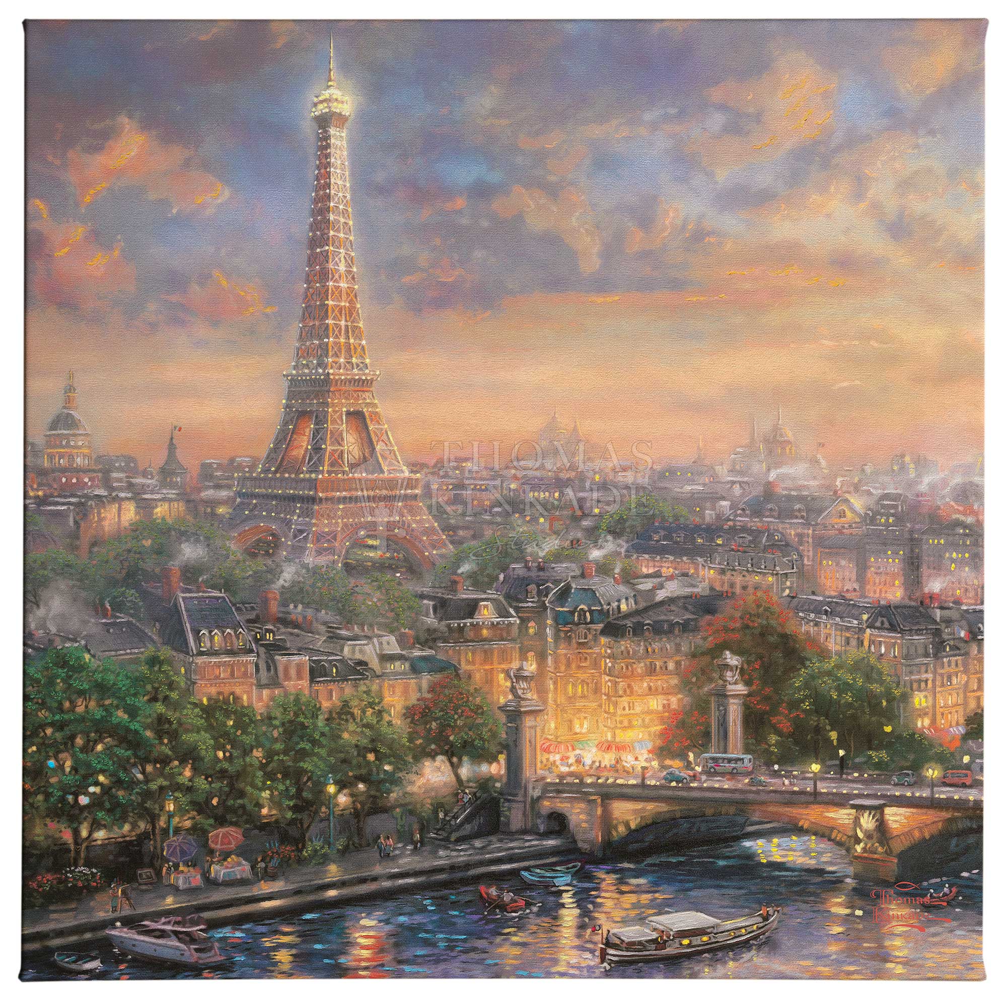 Paris, City of Love - 20" x 20" Gallery Wrapped Canvas