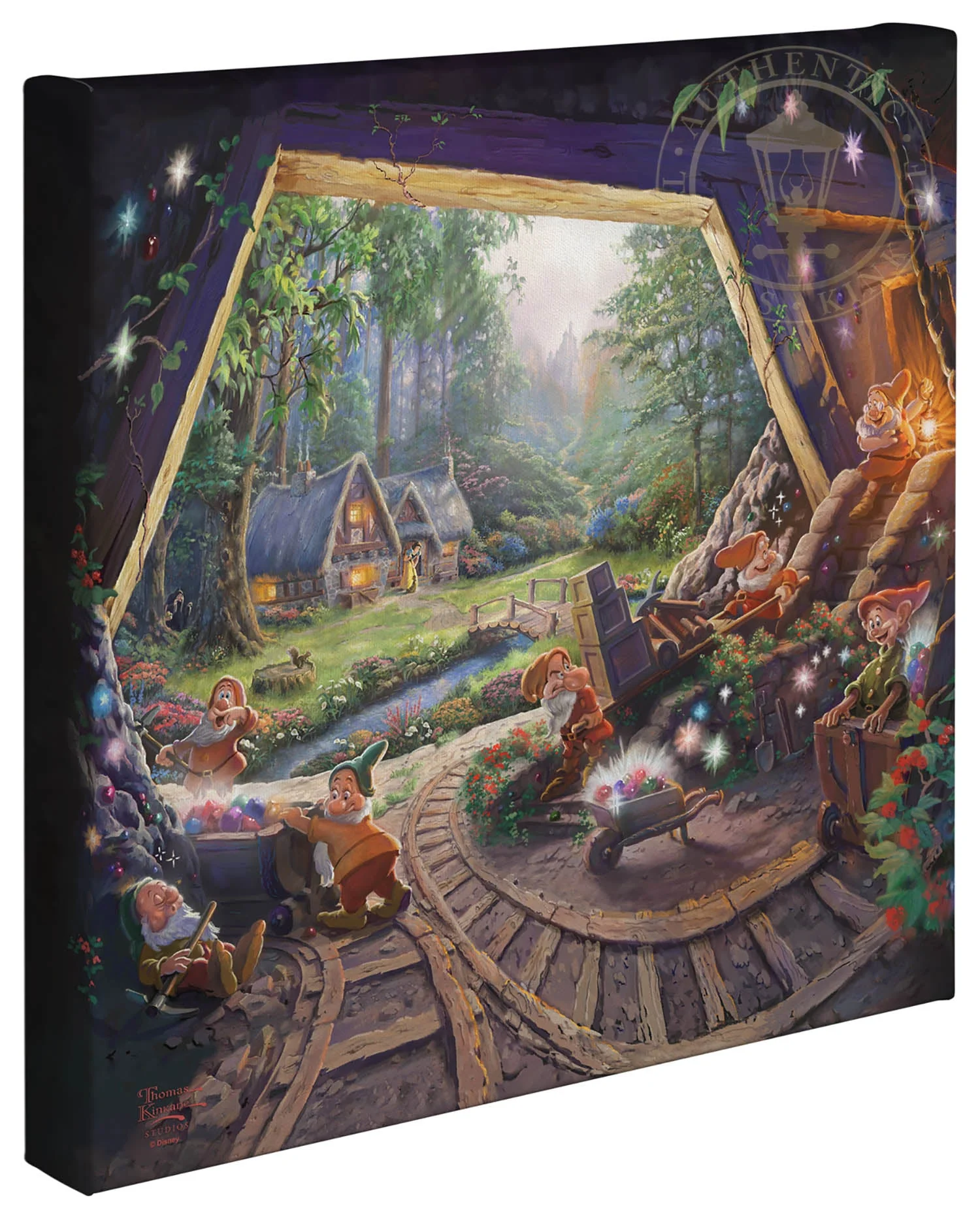 Disney Snow White and the Seven Dwarfs - 14" x 14" Gallery Wrapped Canvas - Image 2
