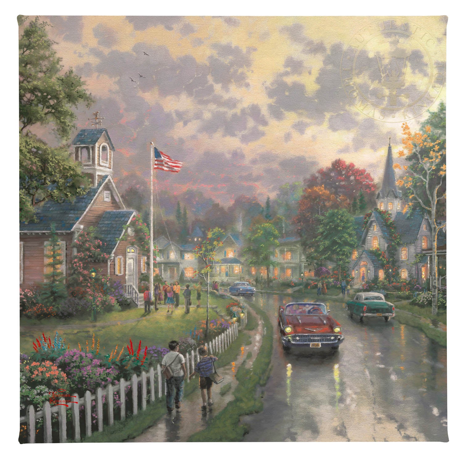 Morning Pledge - 14" x 14" Gallery Wrapped Canvas