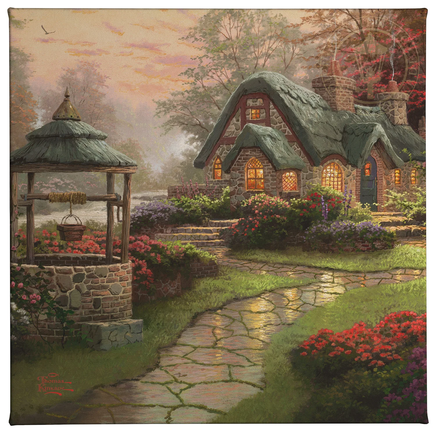 Make A Wish Cottage - 14"x14" Gallery Wrapped Canvas