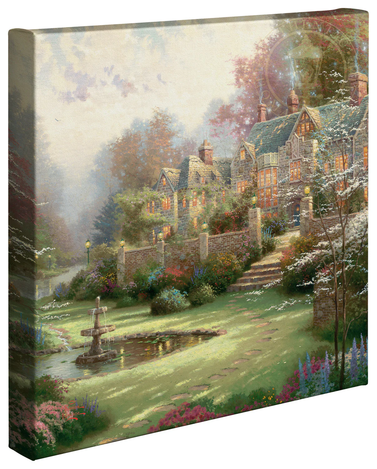 Gardens Beyond Spring Gate - 14" x 14" Gallery Wrapped Canvas - Image 2