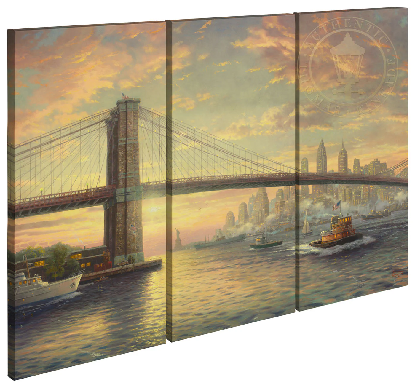 The Spirit of New York - 36" x 16" Triptych Giclee Canvas (Set of 3 Panels)