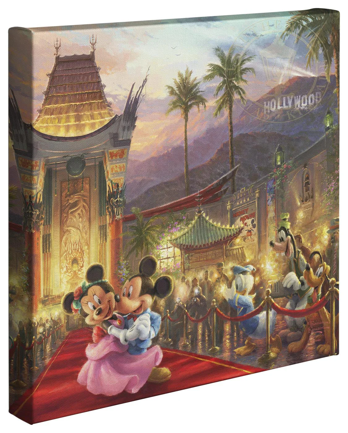 Disney Mickey and Minnie in Hollywood - 14" x 14" Gallery Wrapped Canvas - Image 2