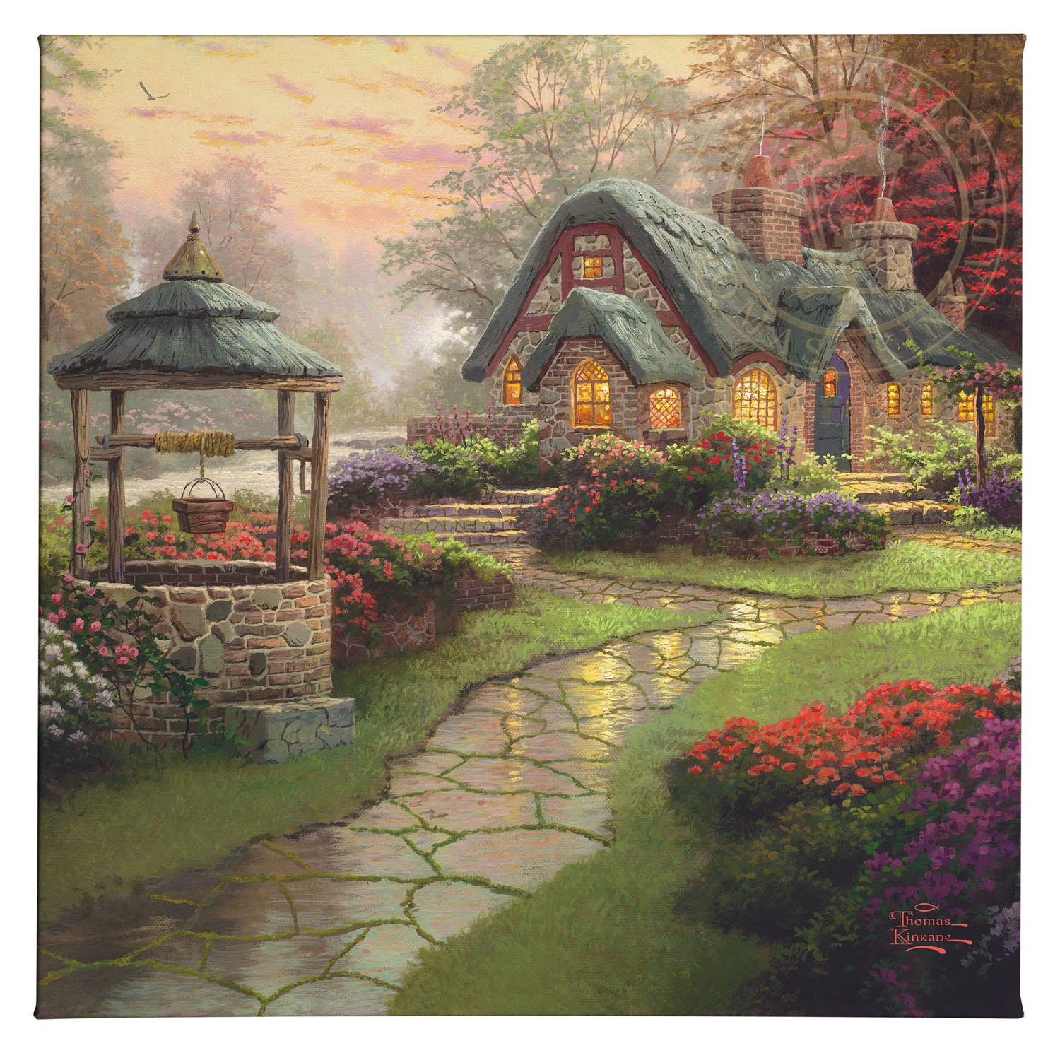 Make a Wish Cottage - 20" x 20" Gallery Wrapped Canvas
