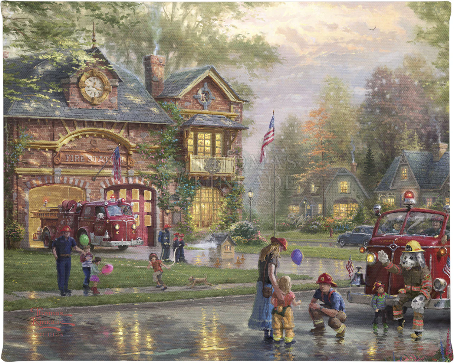 Hometown Firehouse - 8" x 10" Gallery Wrapped Canvas