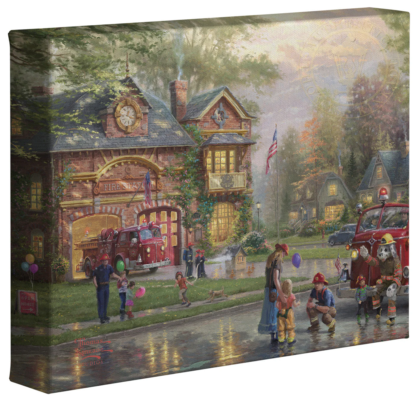 Hometown Firehouse - 8" x 10" Gallery Wrapped Canvas - Image 2