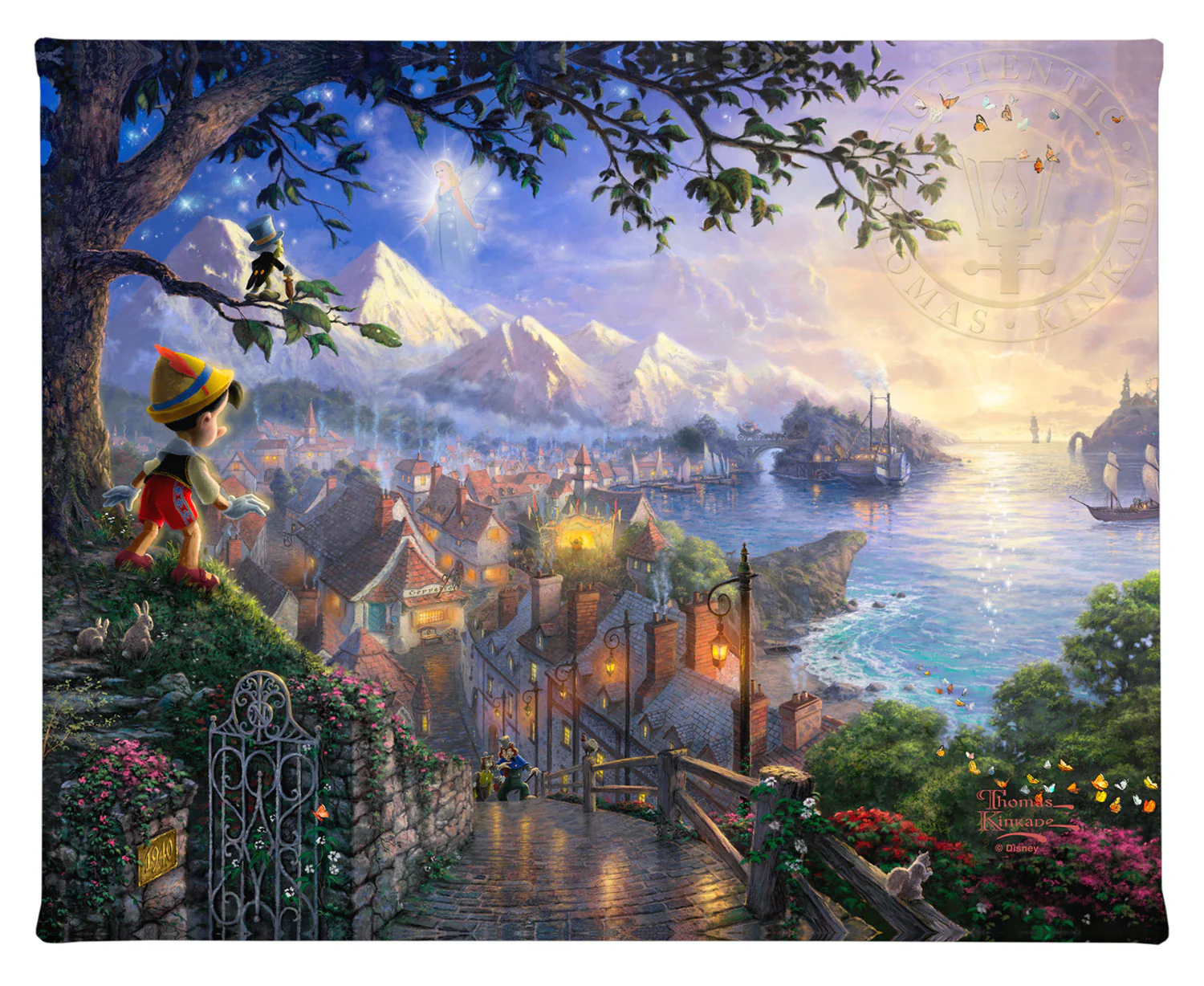 Disney Pinocchio Wishes Upon a Star - 8" x 10" Gallery Wrapped Canvas