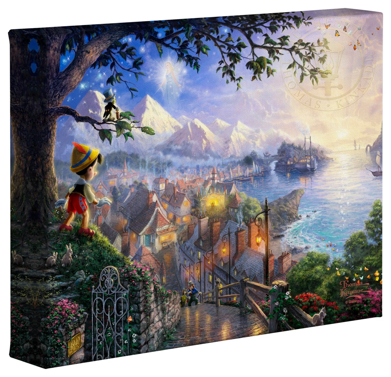 Disney Pinocchio Wishes Upon a Star - 8" x 10" Gallery Wrapped Canvas - Image 2