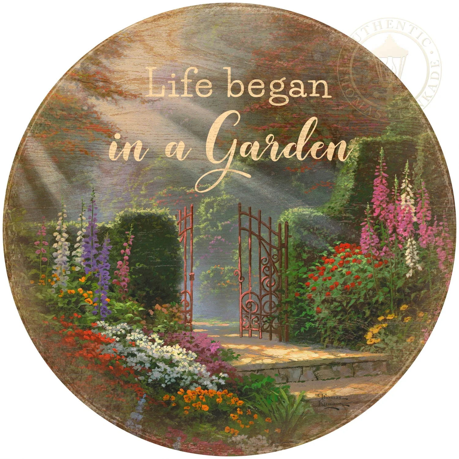 Life Began in a Garden - 21" Wood Signs