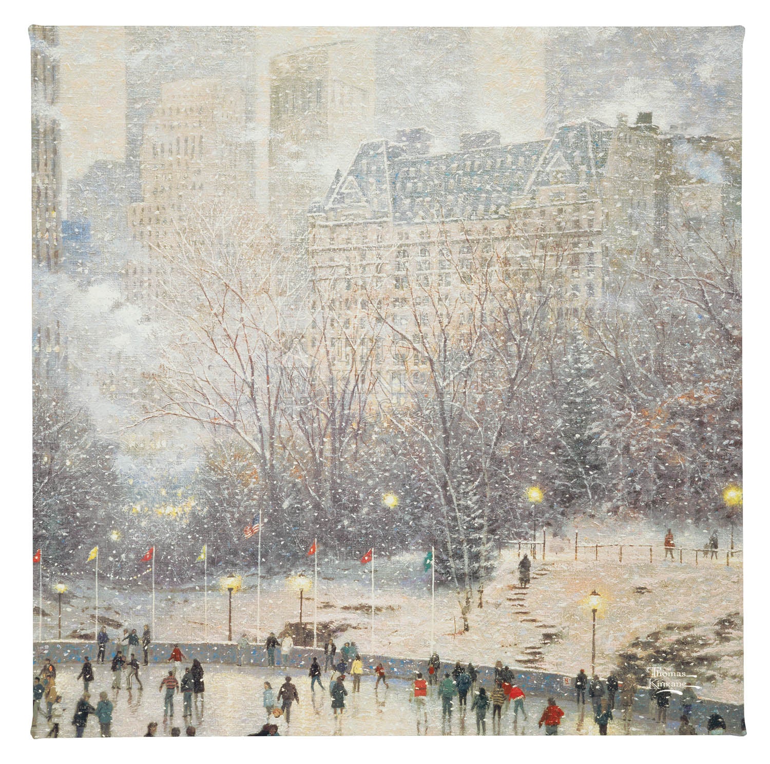 Skating In The Park - 14" x 14" - Gallery Wrapped Canvas
