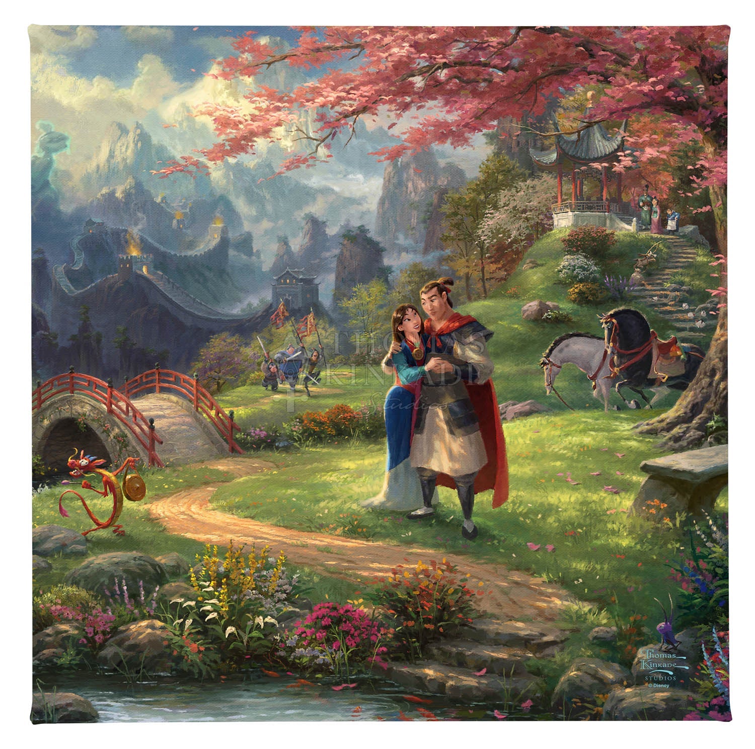 Disney Mulan Blossoms of Love - 14" x 14" Gallery Wrapped Canvas