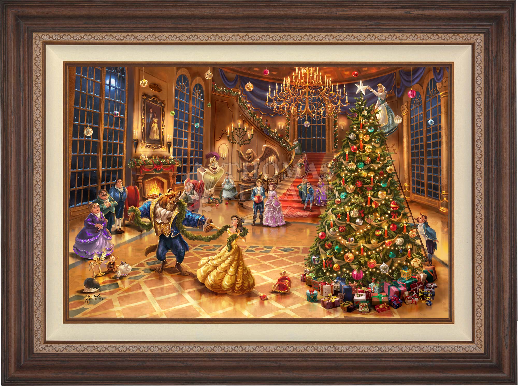 Disney Beauty and the Beast Christmas Celebration - Limited Edition Canvas - Image 12