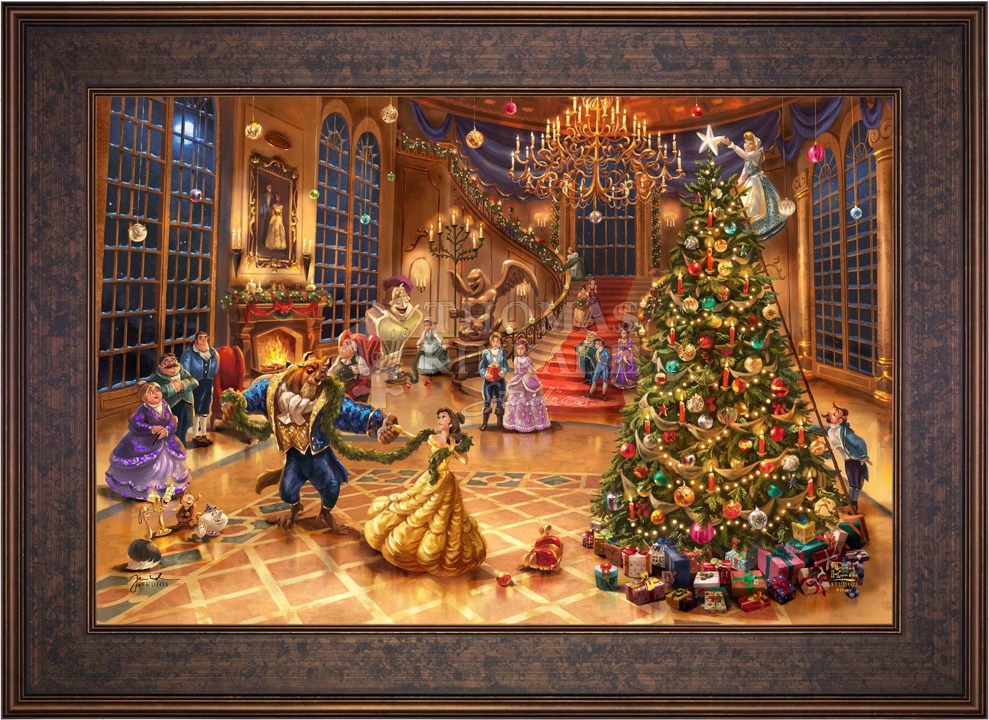 Disney Beauty and the Beast Christmas Celebration - Limited Edition Canvas - Image 14