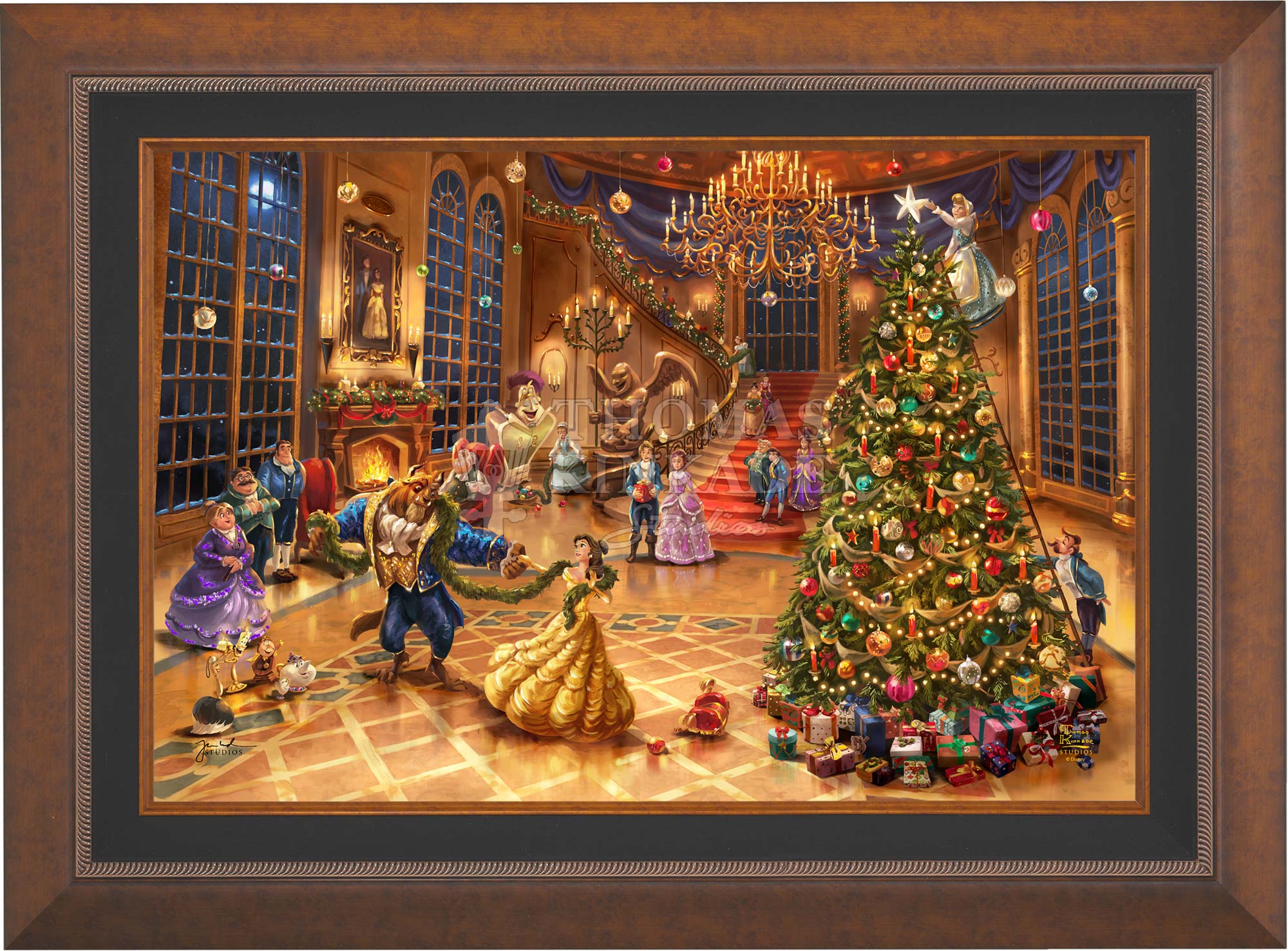 Disney Beauty and the Beast Christmas Celebration - Limited Edition Canvas - Image 5