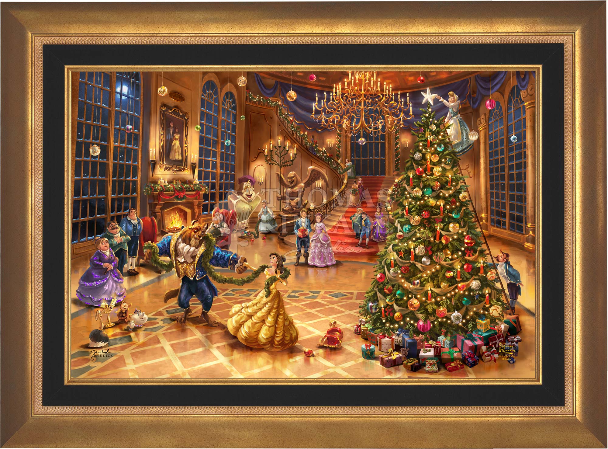 Disney Beauty and the Beast Christmas Celebration - Limited Edition Canvas - Image 6
