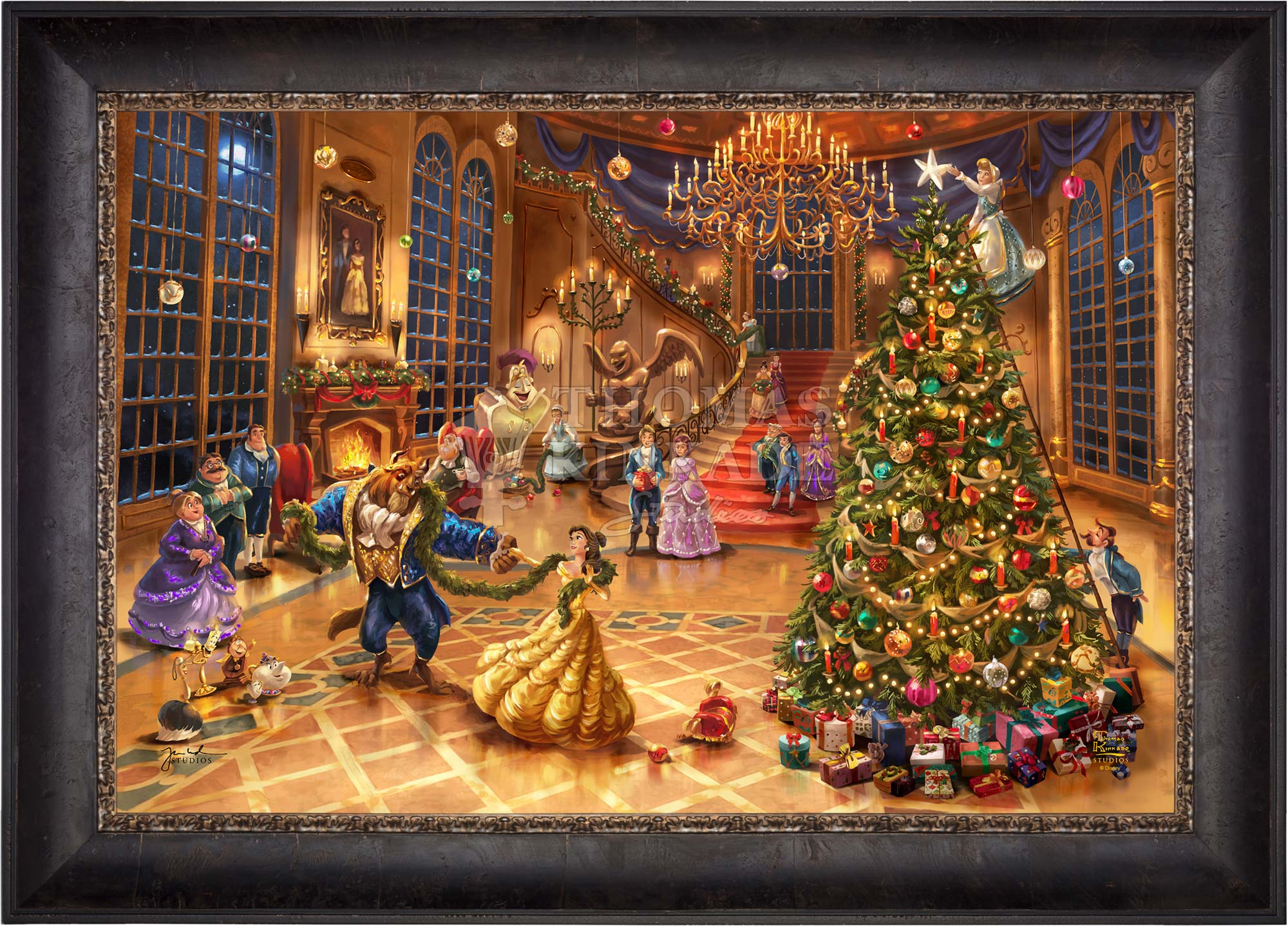 Disney Beauty and the Beast Christmas Celebration - Limited Edition Canvas - Image 7