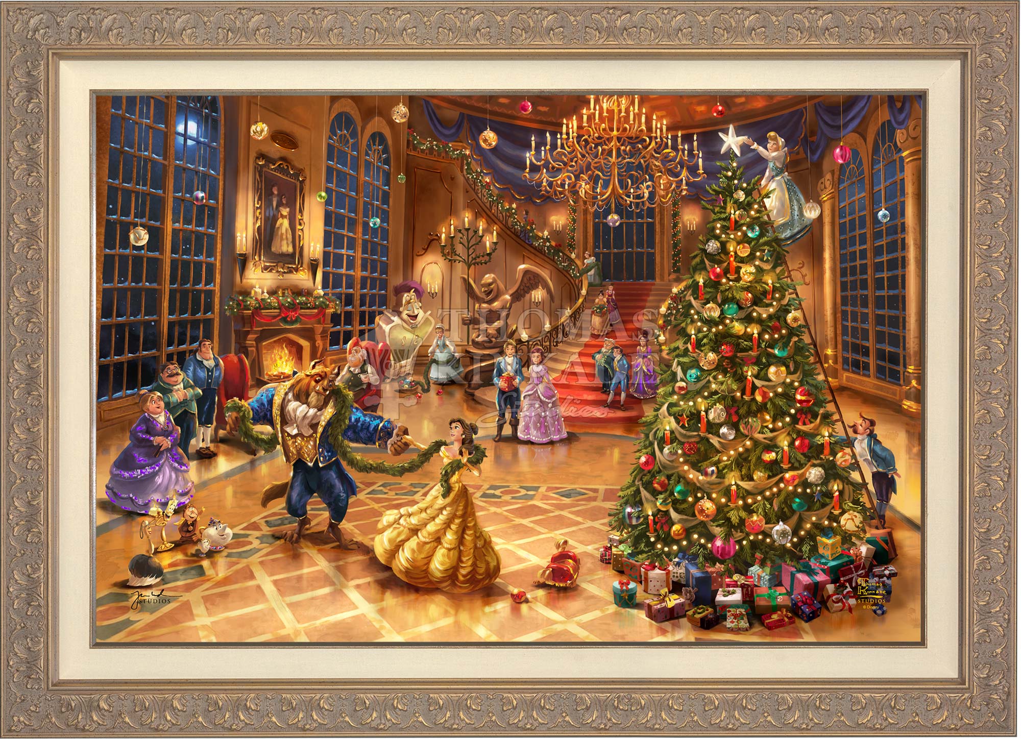 Disney Beauty and the Beast Christmas Celebration - Limited Edition Canvas - Image 9