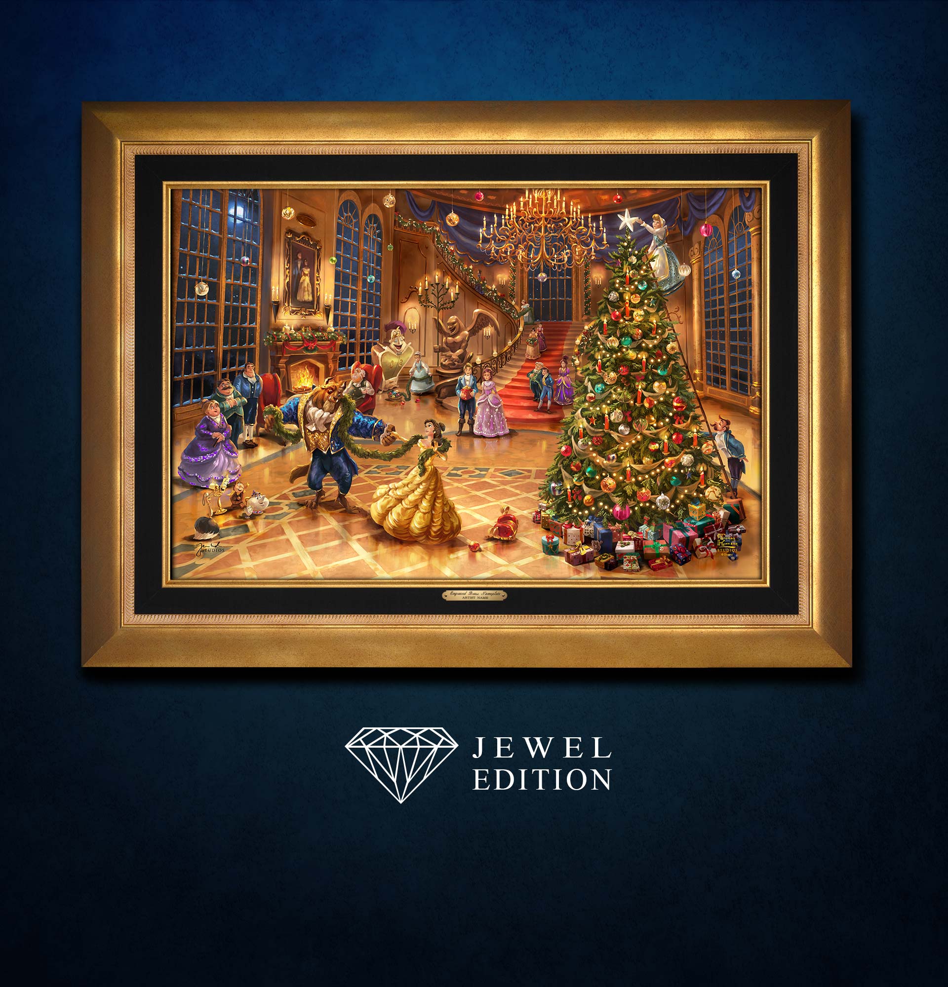 Disney Beauty and the Beast Christmas Celebration - Jewel Edition Art