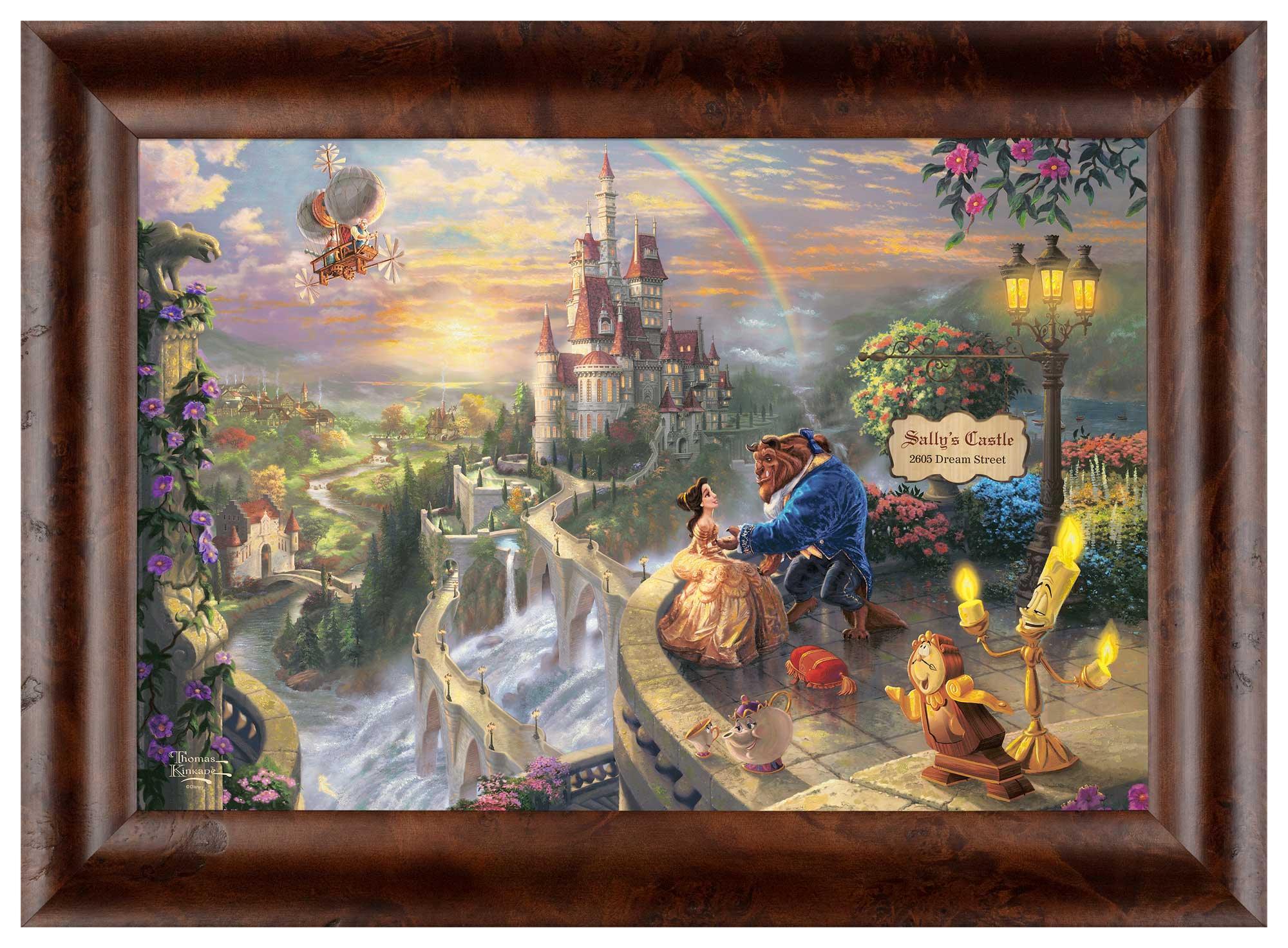 Disney Beauty and the Beast Falling in Love - Personalized Framed Canvas