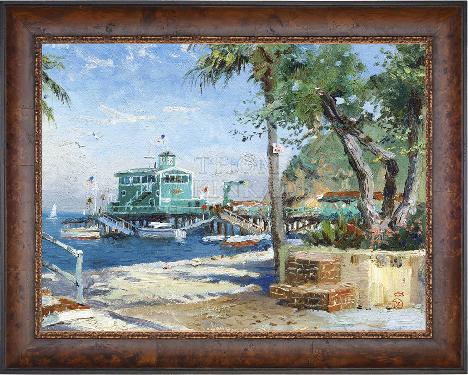Catalina, Rosies on the Pier - Limited Edition Canvas - Image 6