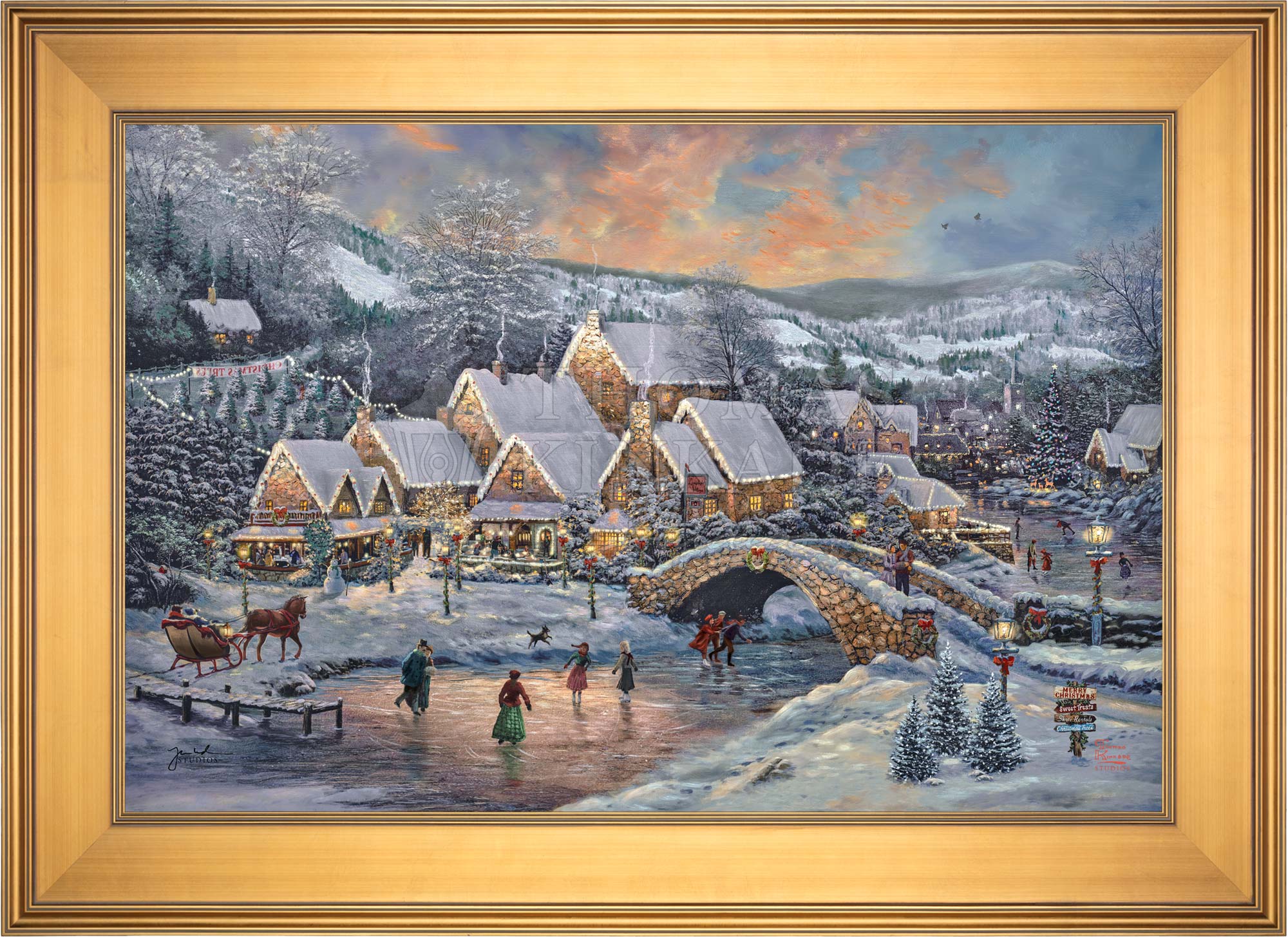 Christmas at Lamplight Village - Limited Edition Canvas - Image 14
