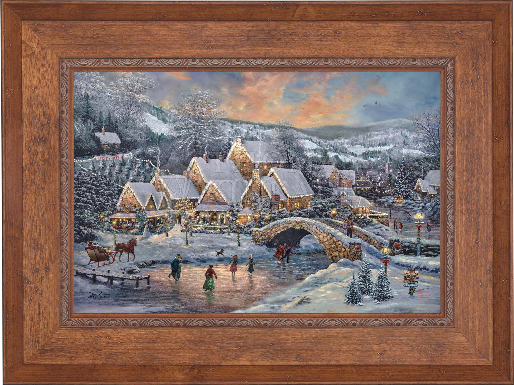 Christmas at Lamplight Village - Limited Edition Canvas - Image 16