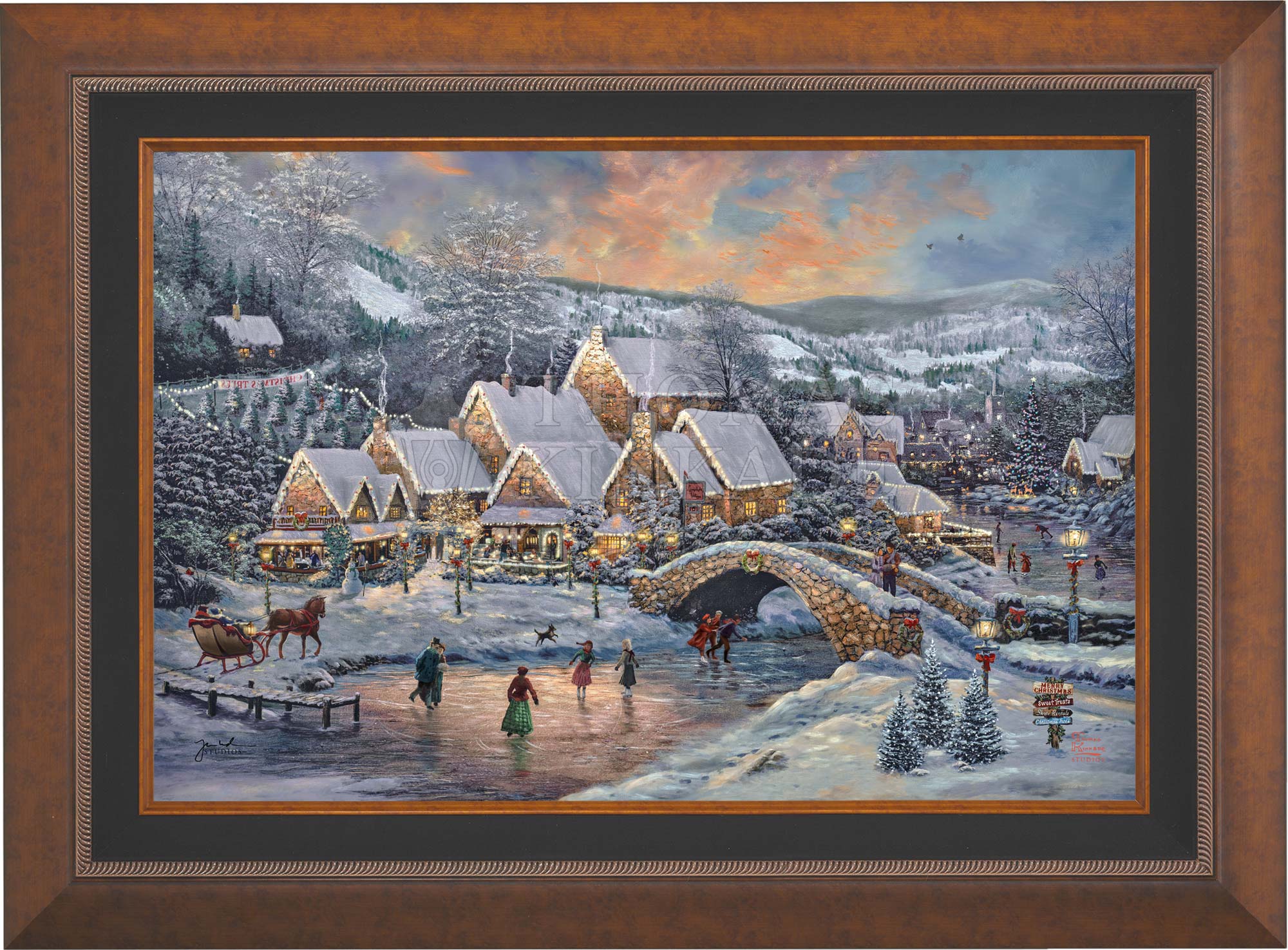 Christmas at Lamplight Village - Limited Edition Canvas - Image 3