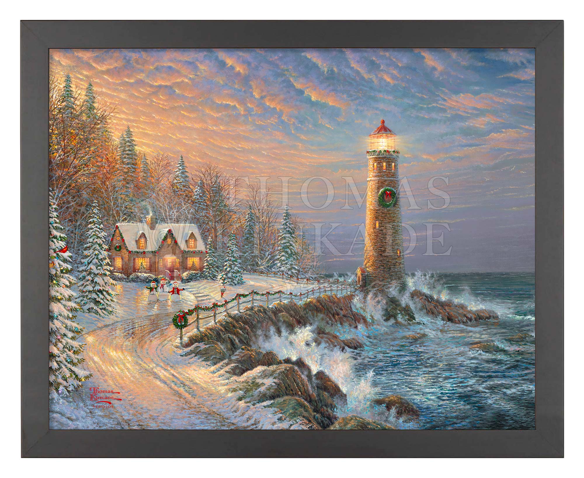 Christmas Lighthouse - Art Prints
